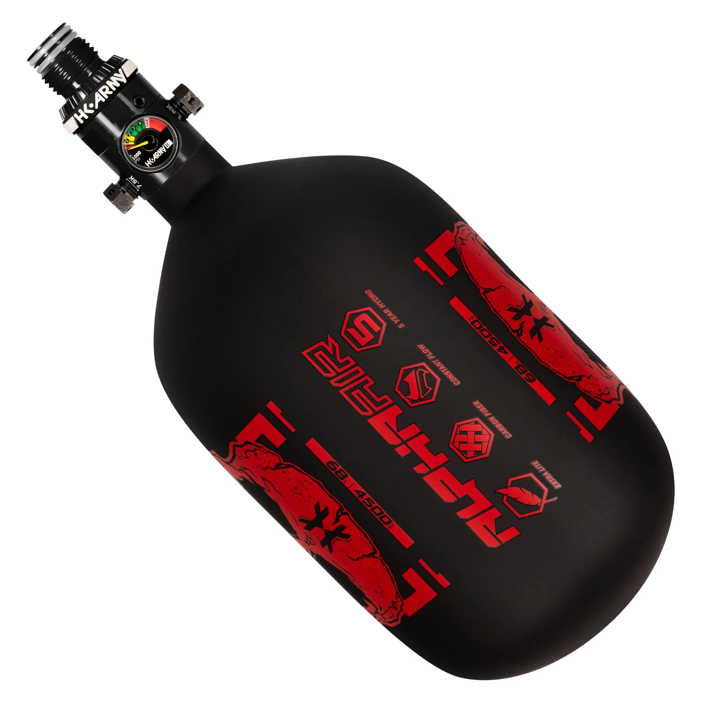 HK Army Alpha Air Carbon Fiber Tank w/ Regulator 68/4500, Doom Scorch