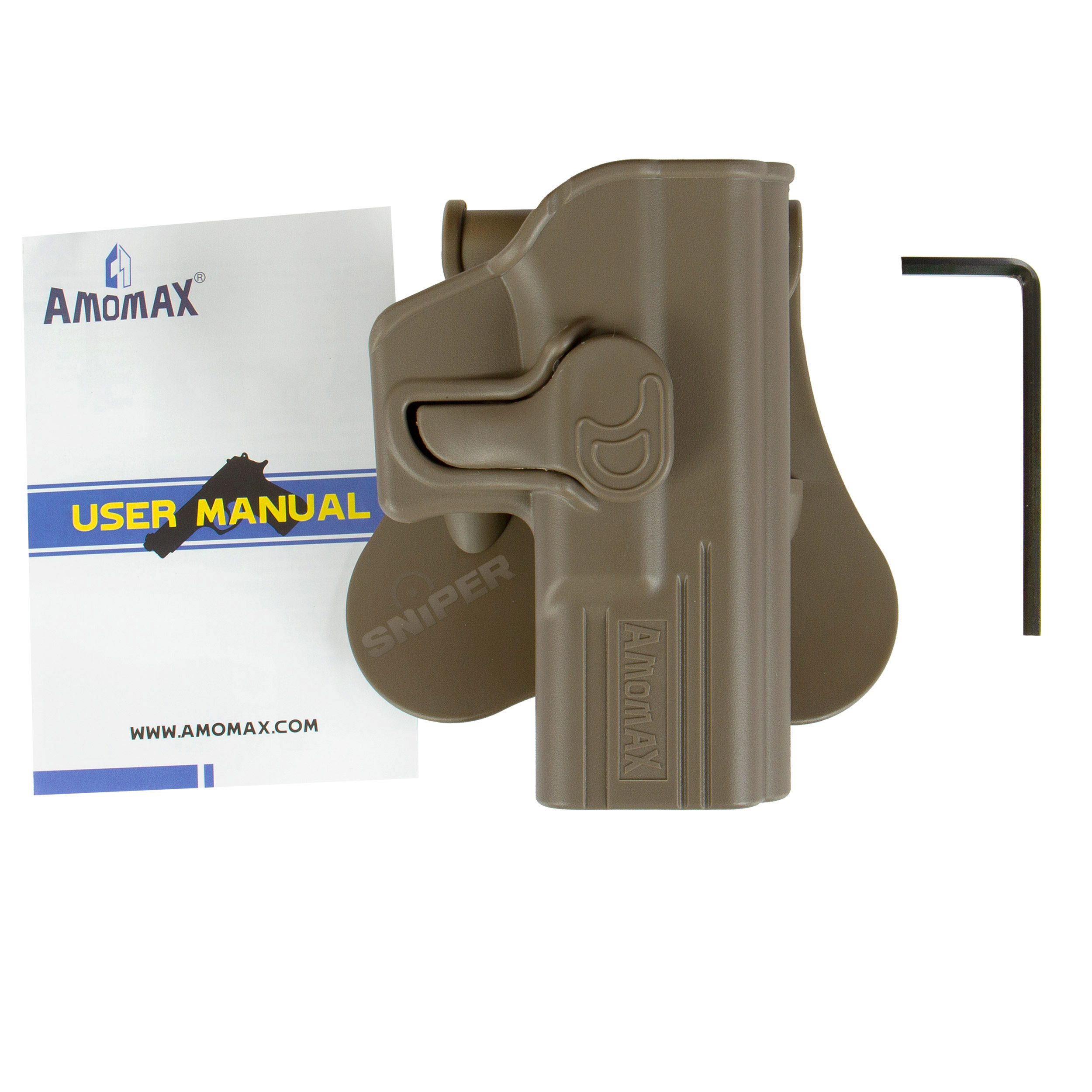 Formholster für Glock Modelle, rechts, Tan