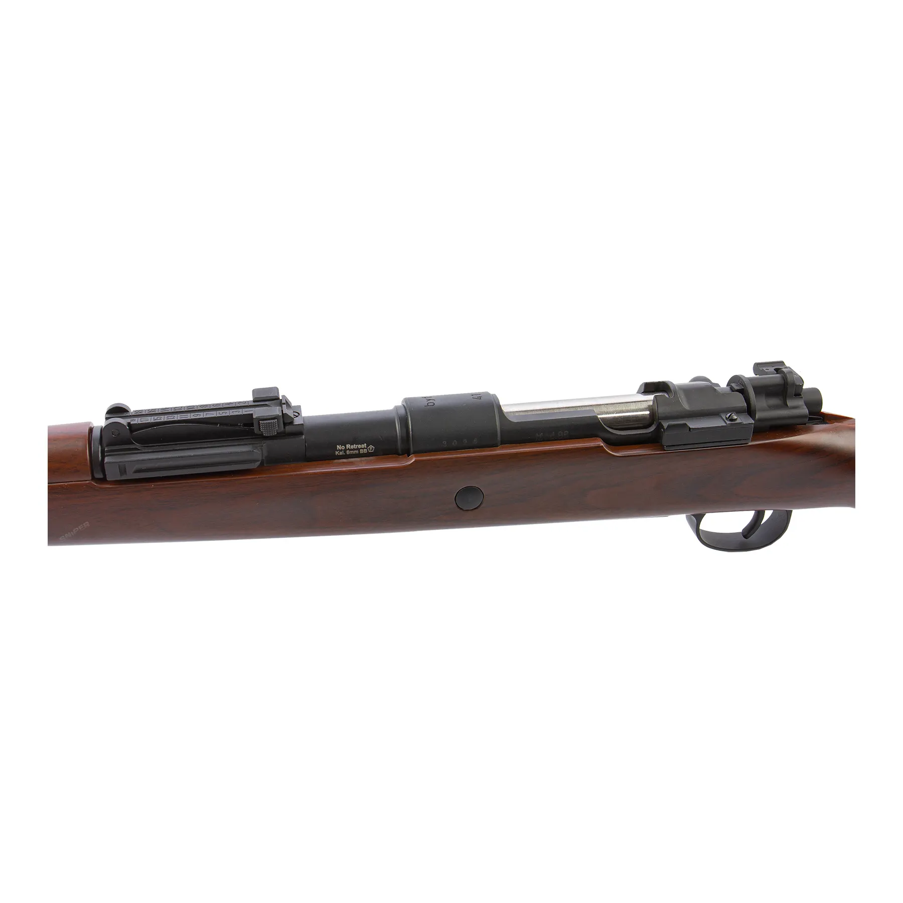 Kar98K Spring Sniper Rifle, Holz-Look Version Kar98K Spring Scharfschützengewehr & Scope, Holz-Look