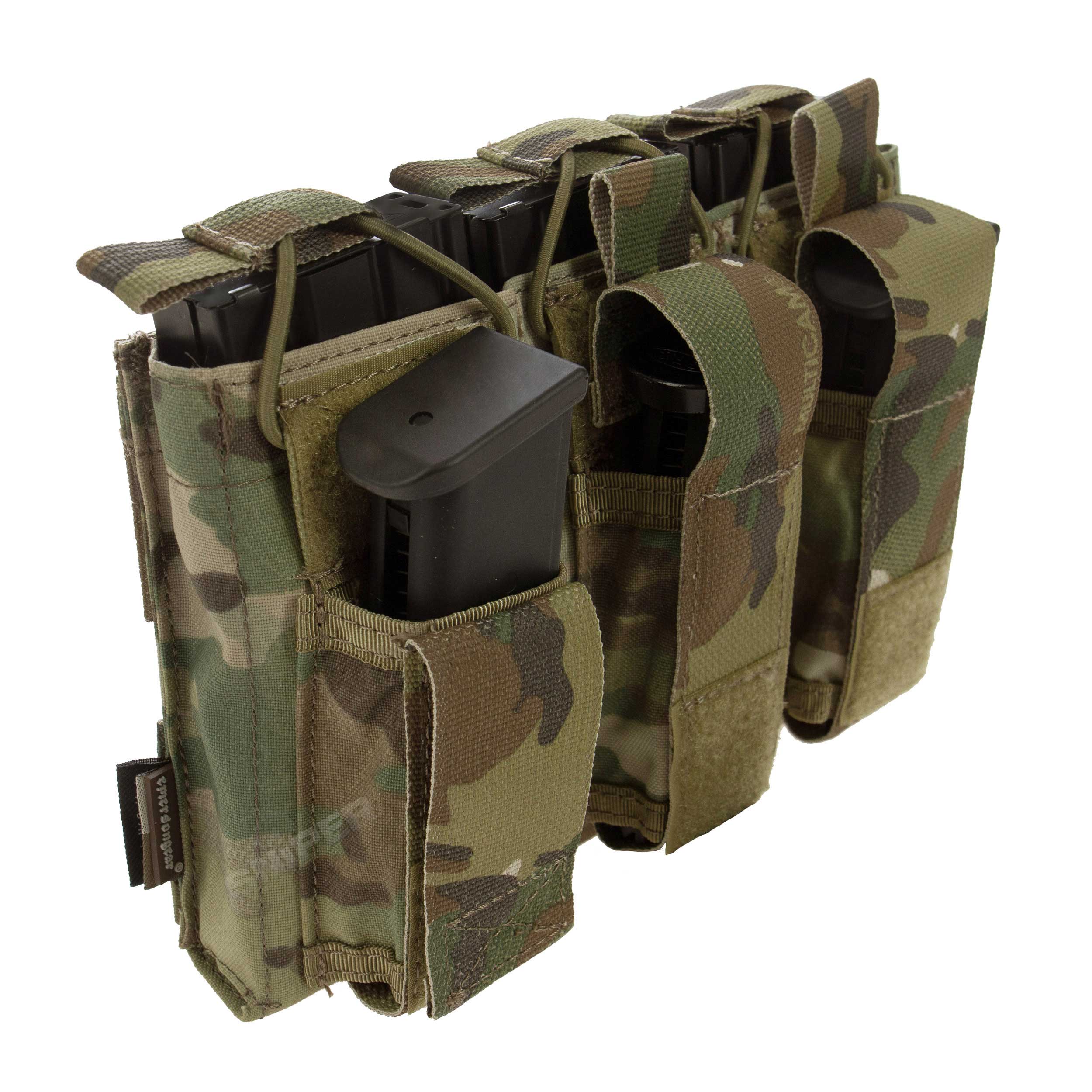 Rifle/ Pistol Triple Open Mag Pouch, Multicam