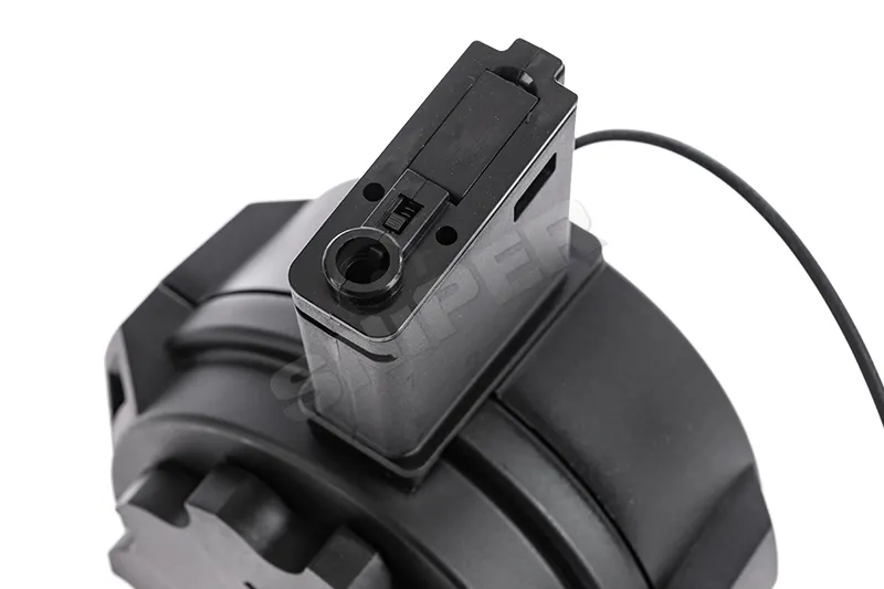 M4 / M16 Auto Winding Attack Drum Mag, Black M4 / M16 Auto Winding Attack Drum Mag, Black