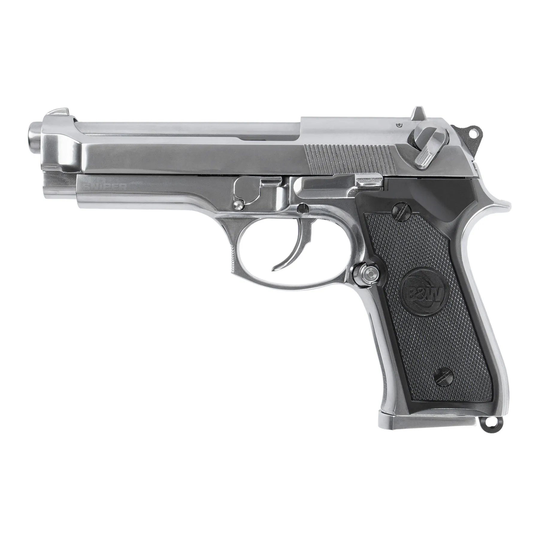 B&W Elite M92 Full Metal Silver GBB Softair Pistole