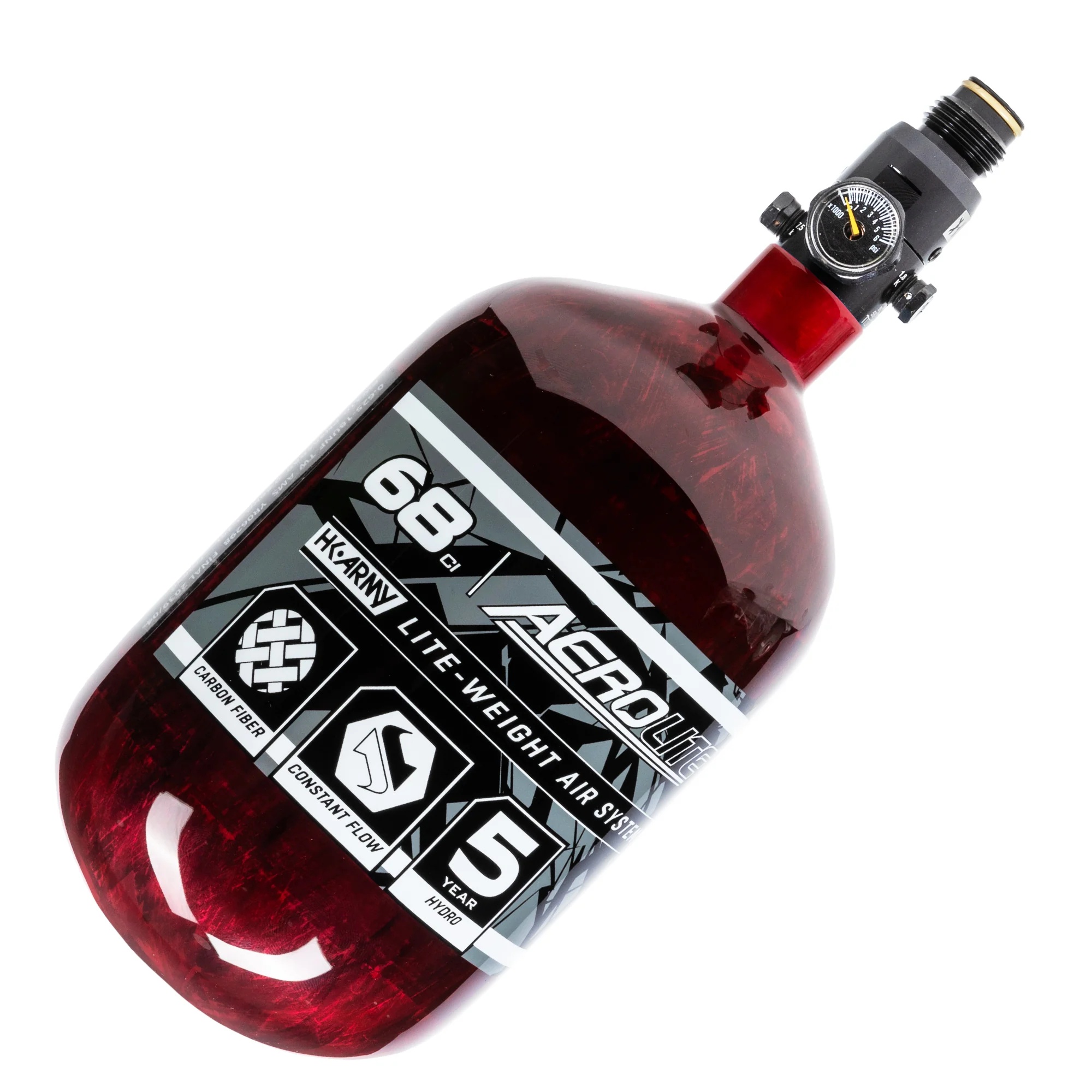 HK Army Aerolite Carbon Fiber Tank w/ Regulator 68/4500, Red