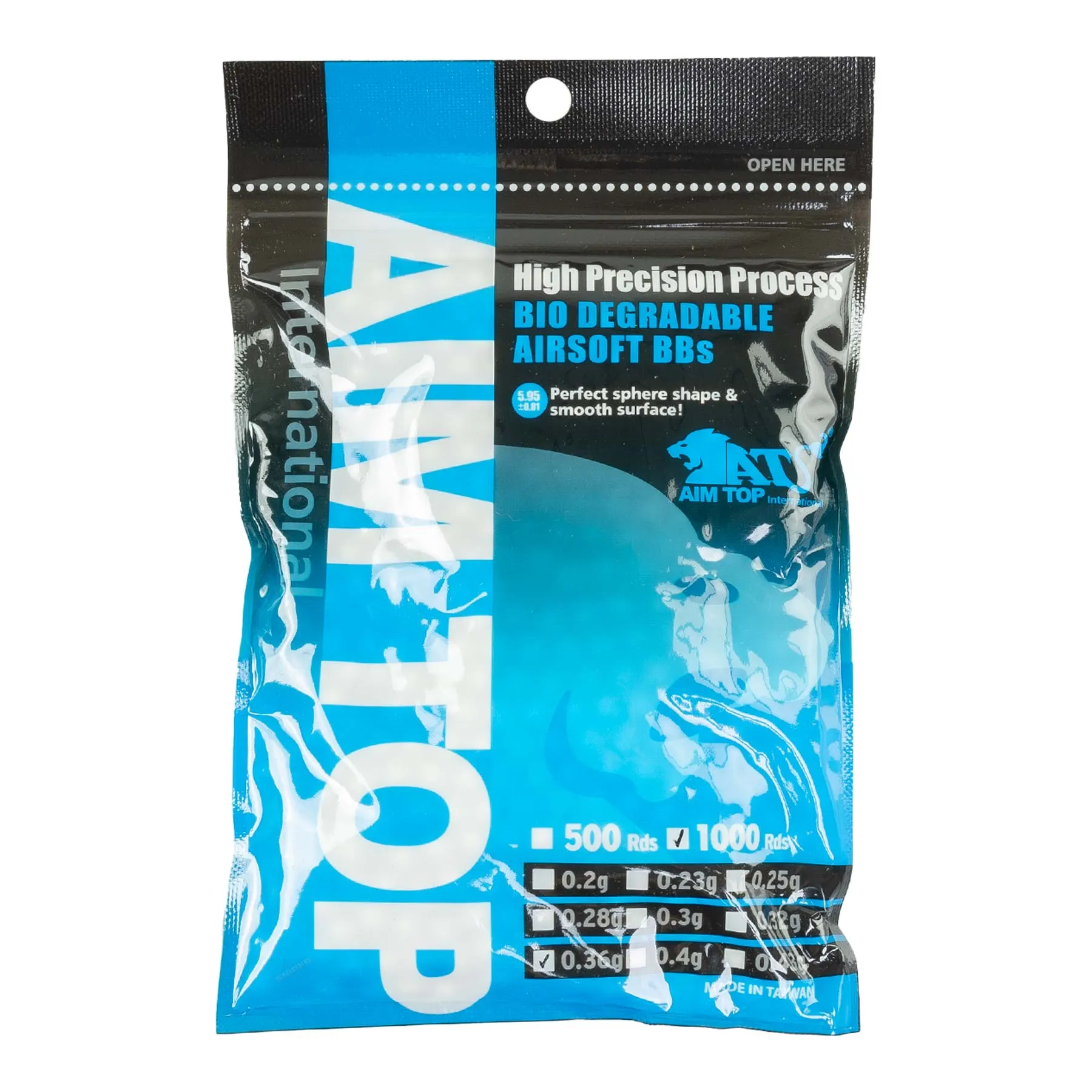 AIM TOP HEAVY BIO 0.36g BBs, 1000RND AIM TOP HEAVY BIO 0.36g BBs, 1000RND