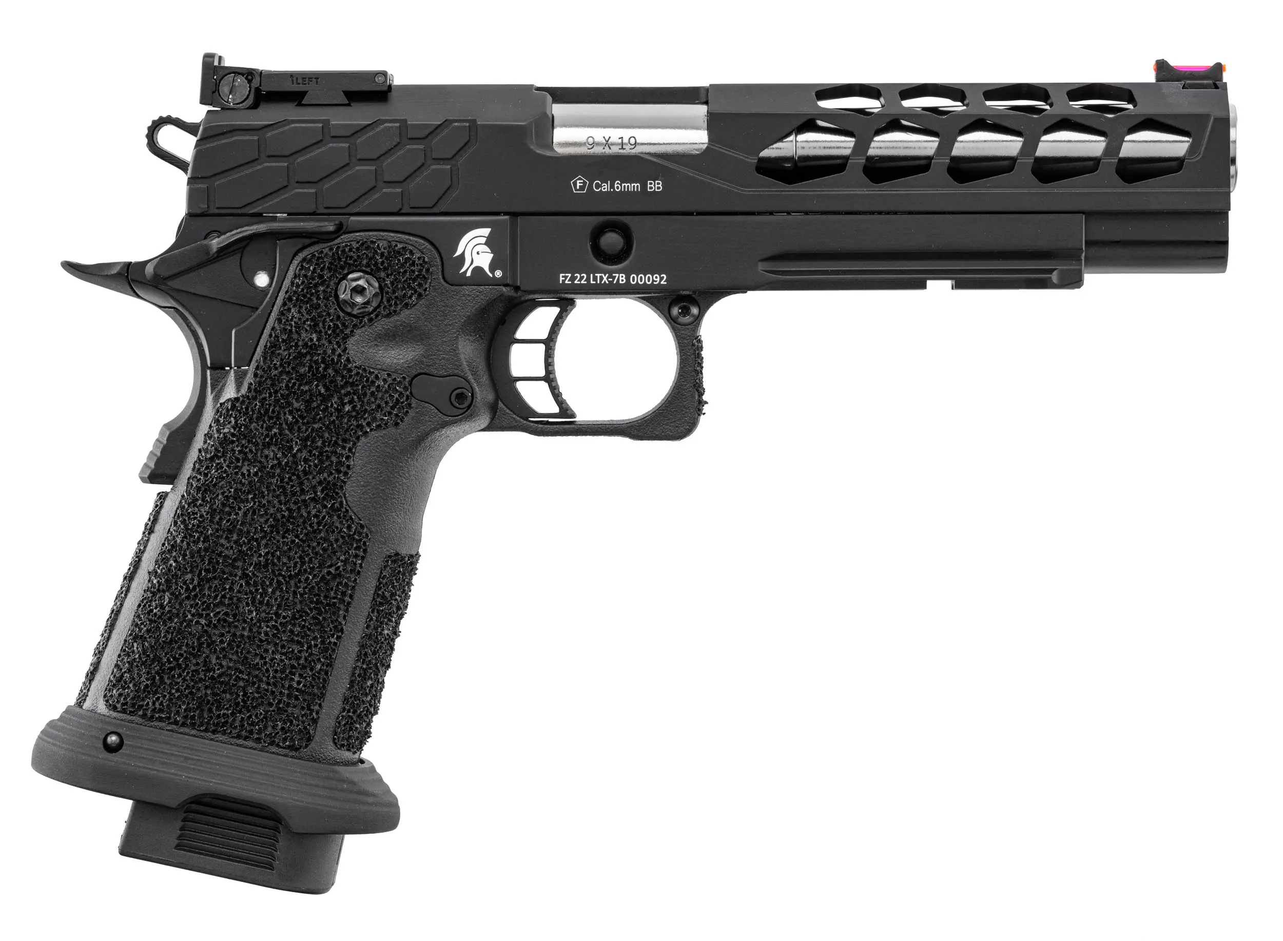 Lancer Tactical LTX-7B Stryk Hi-Capa GBB Softairpistole, Black