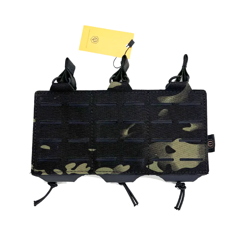 Conquer Triple M4 Mag Pouch, Black Camo