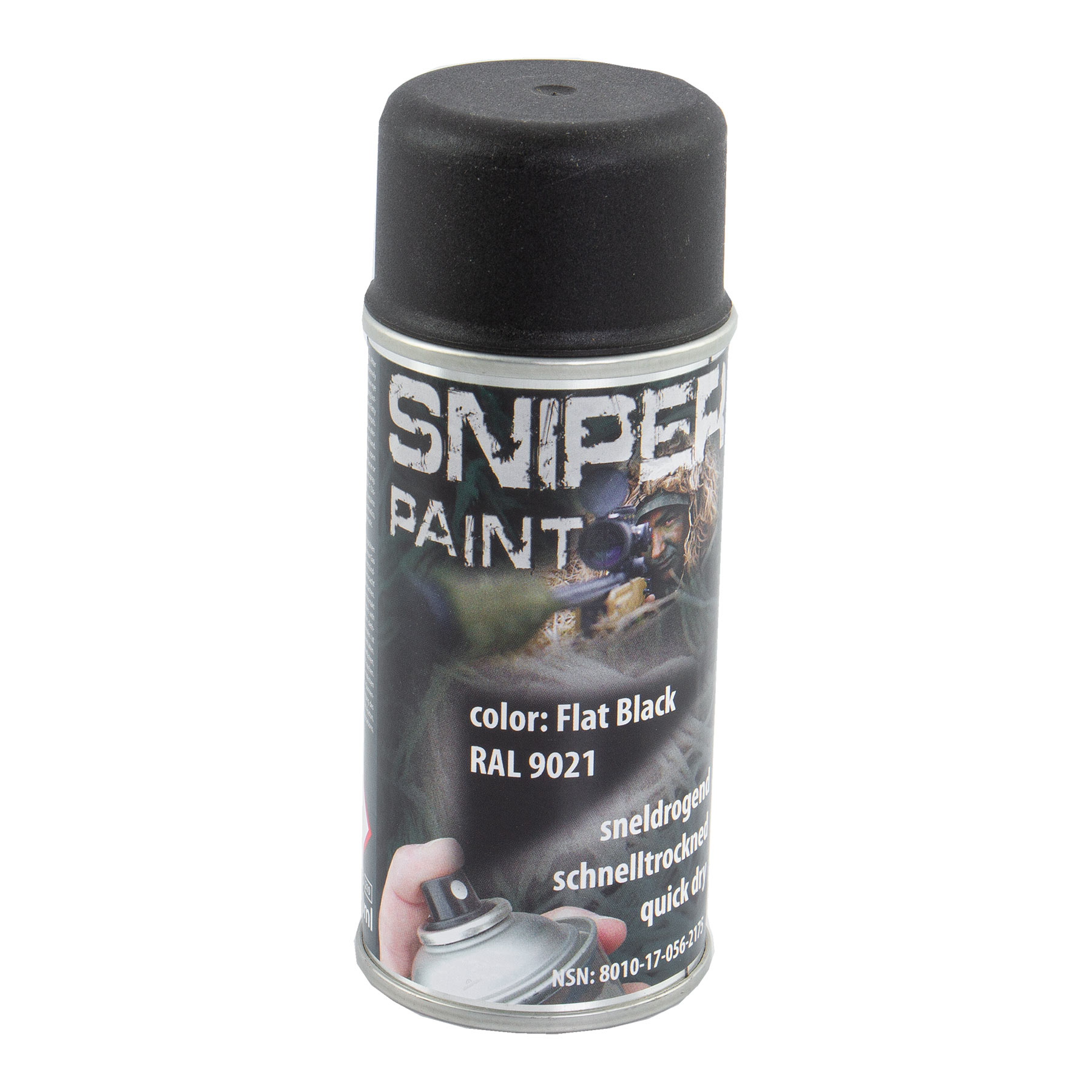 Sprühfarbe 150ml, Flat Black