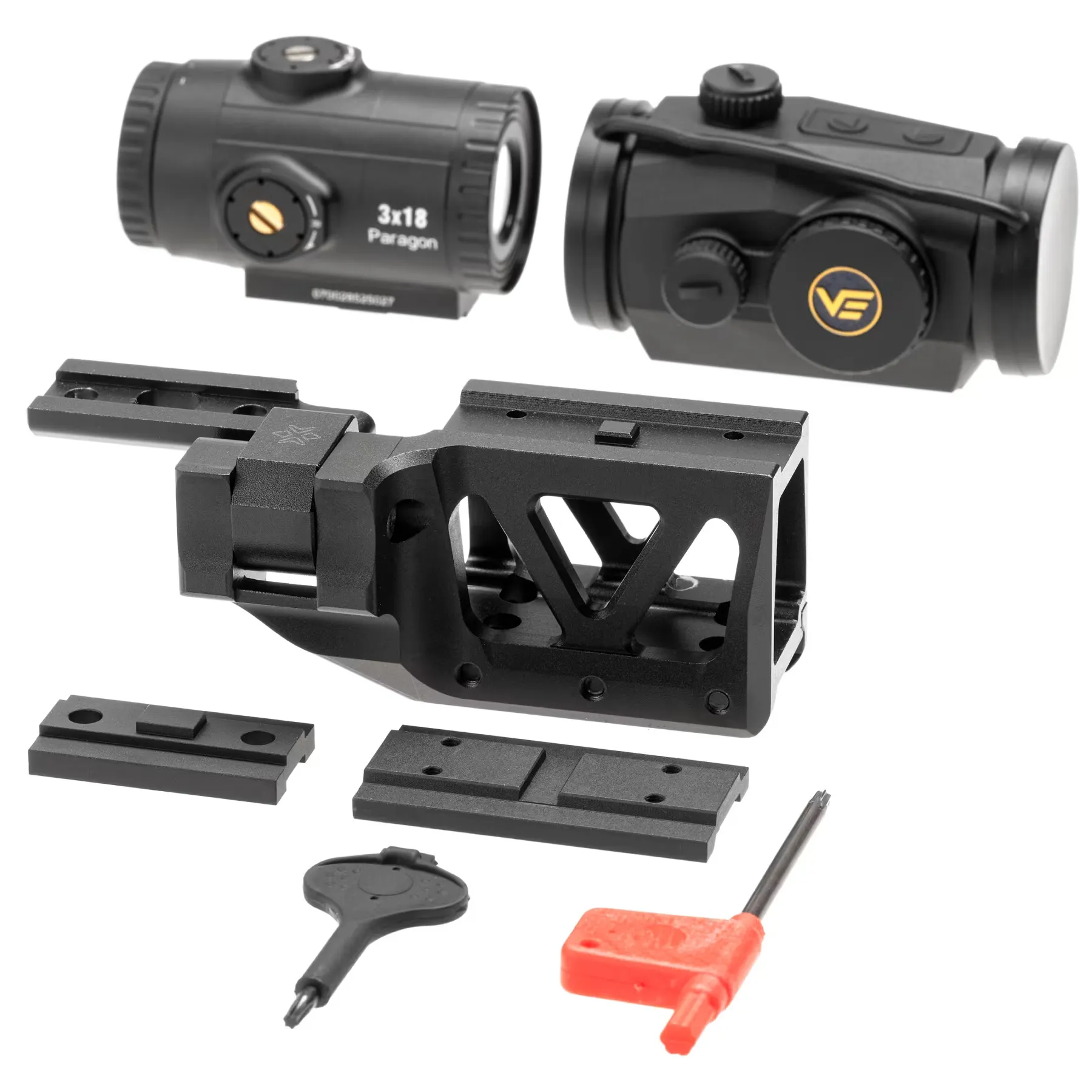 Vector Optics Scrapper 1x25 RDS with Paragon 3x Magnifier and One Piece Mount, Black