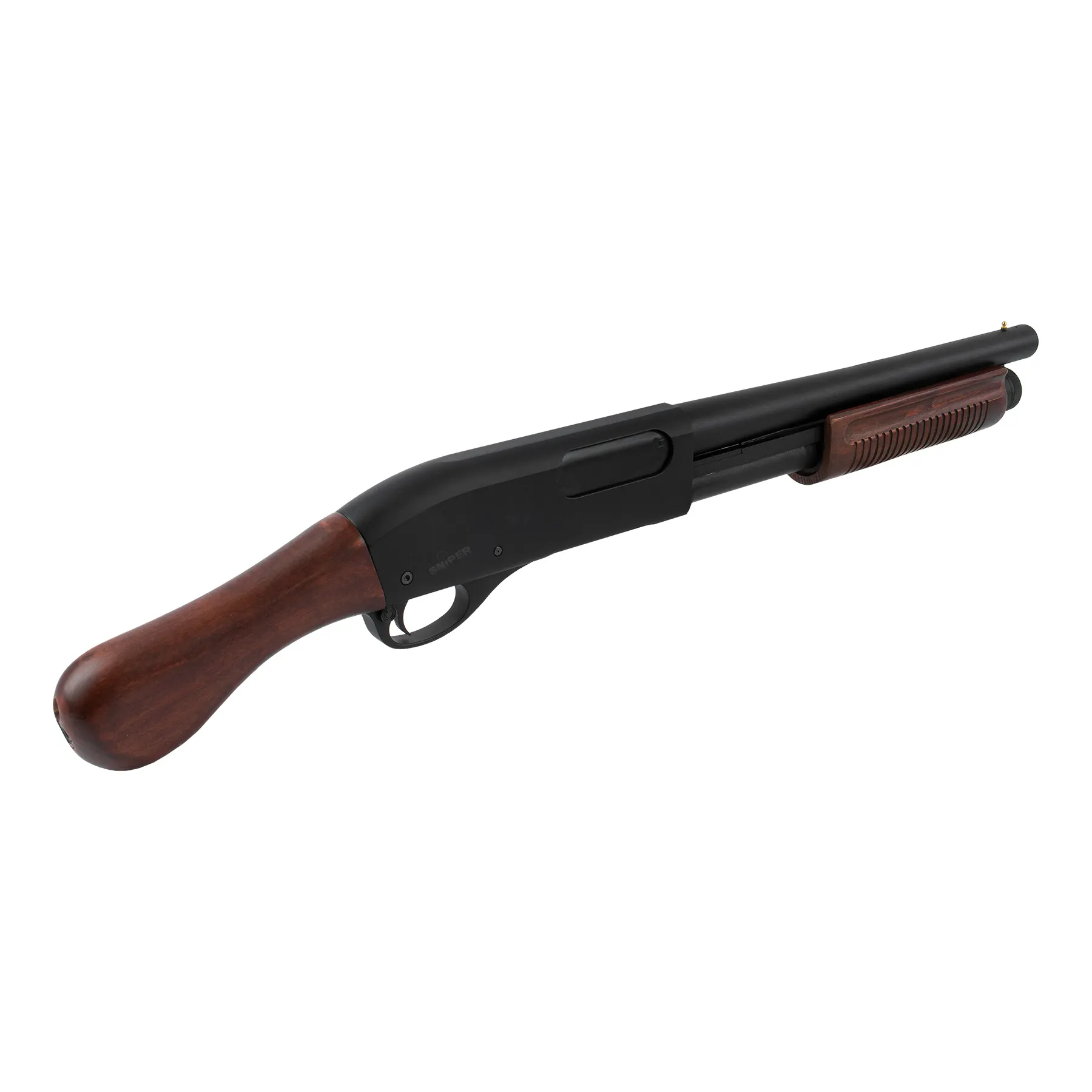 M870 Sawed-Off Tri Shot Action Pumpgun, Real Wood