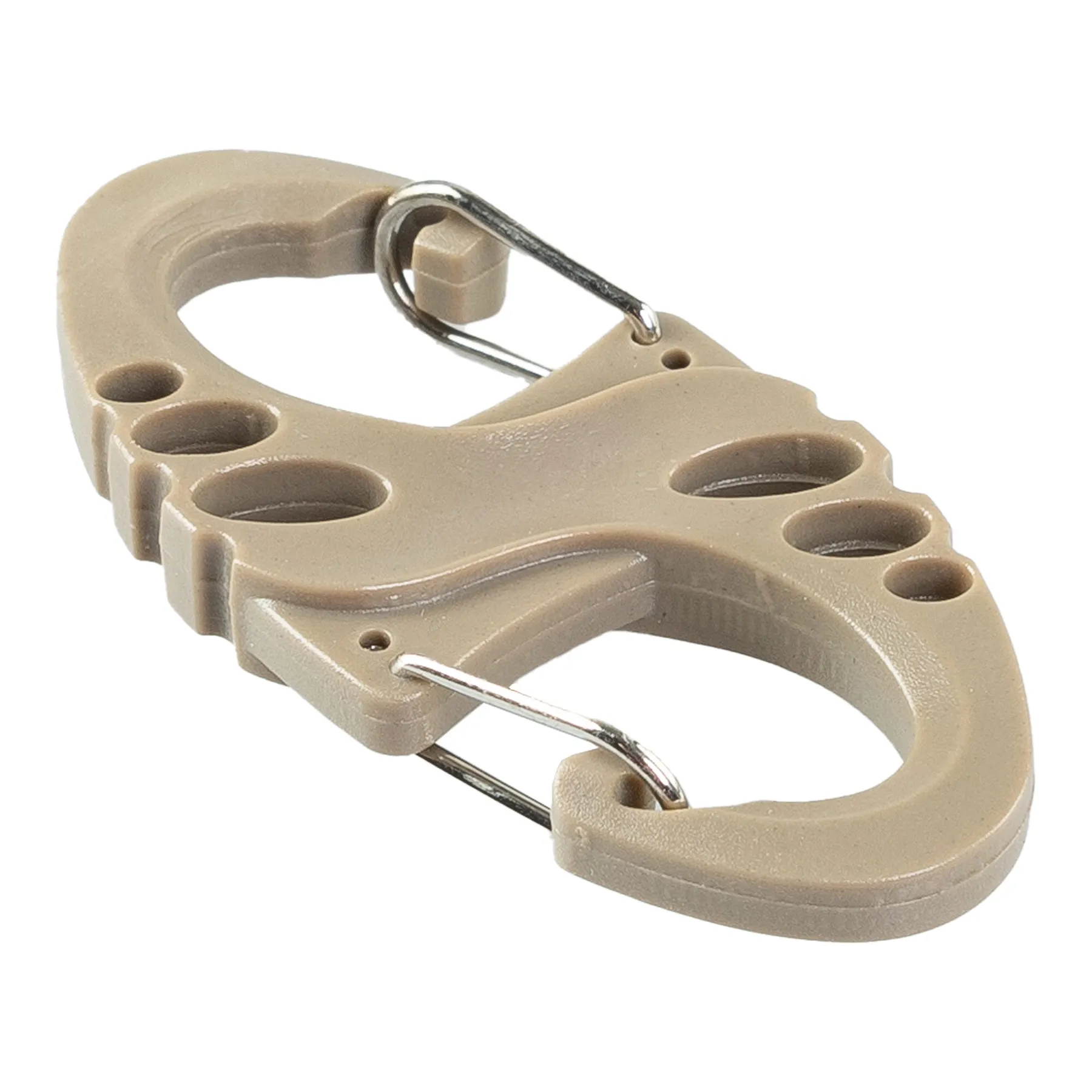 Mini-Karabiner 3er-Set, Tan
