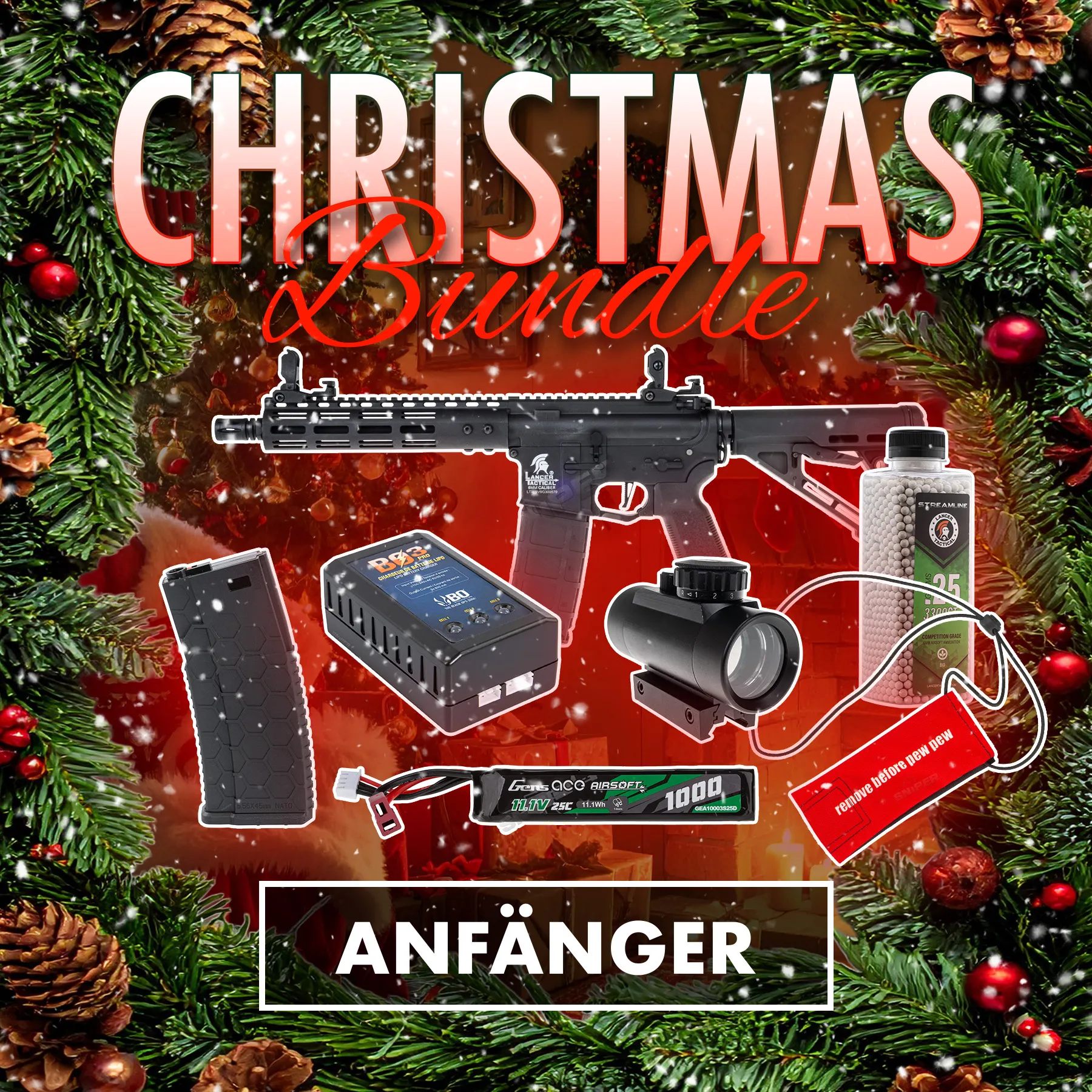 Christmas-Bundle - Lancer Archon Gen3 ETU M-Lok 9" M4 (S)AEG, Black