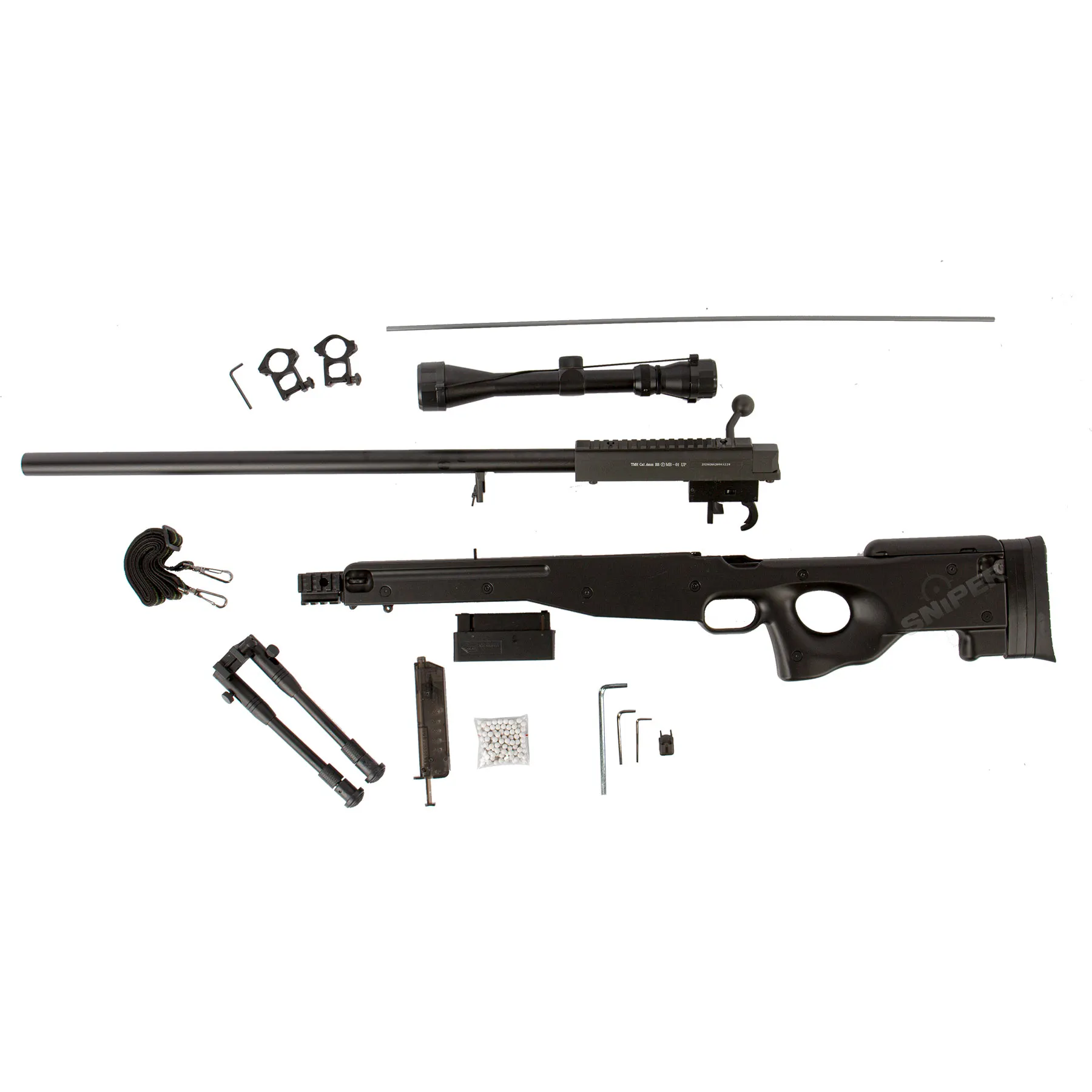 L96 Scharfschützengewehr Upgraded Rifle Set, Black