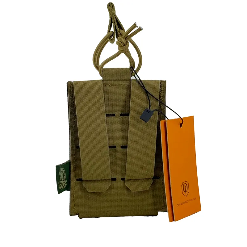 Conquer Laser-Cut Rifle Mag Pouch, Coyote