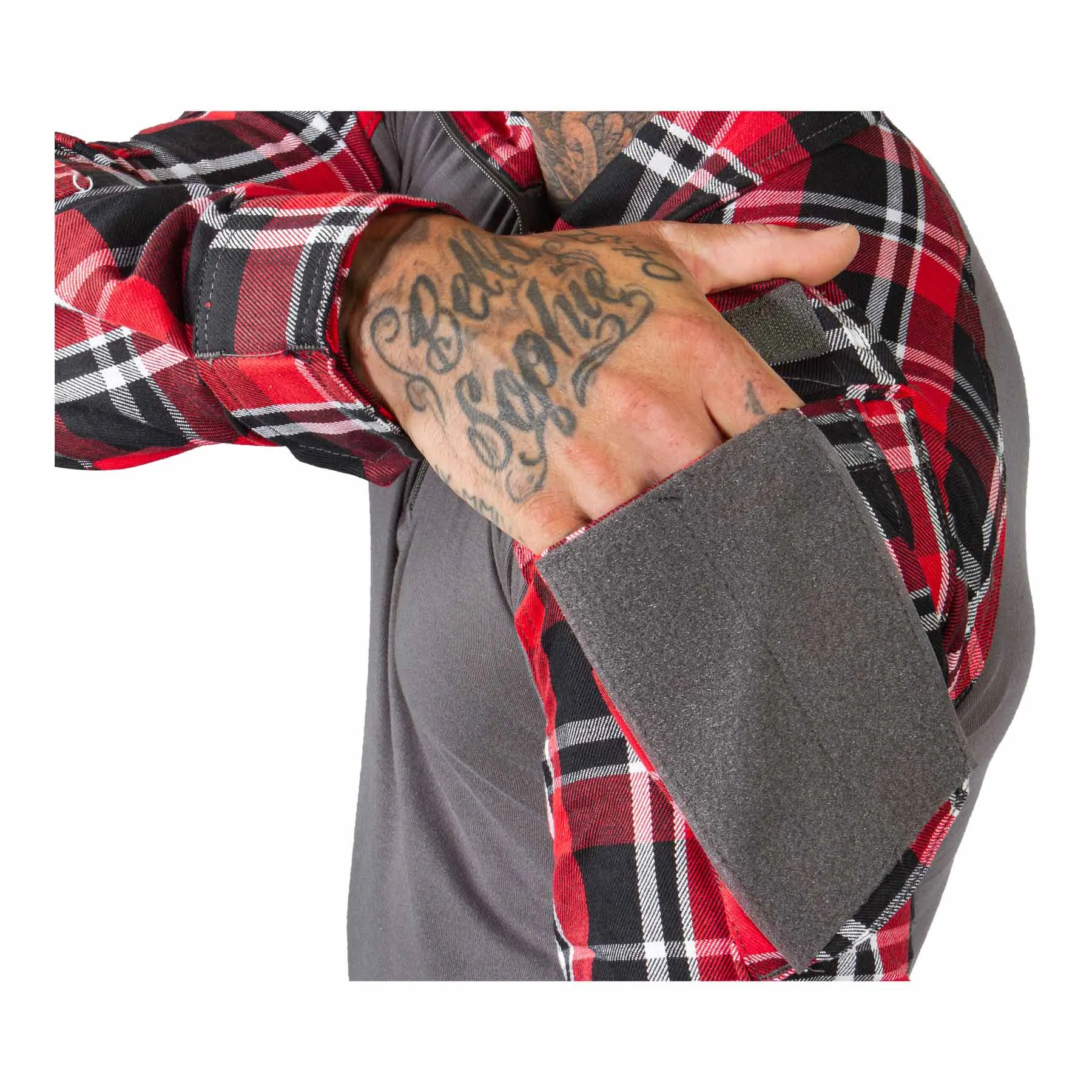 Flannel Combat Shirt, Red S