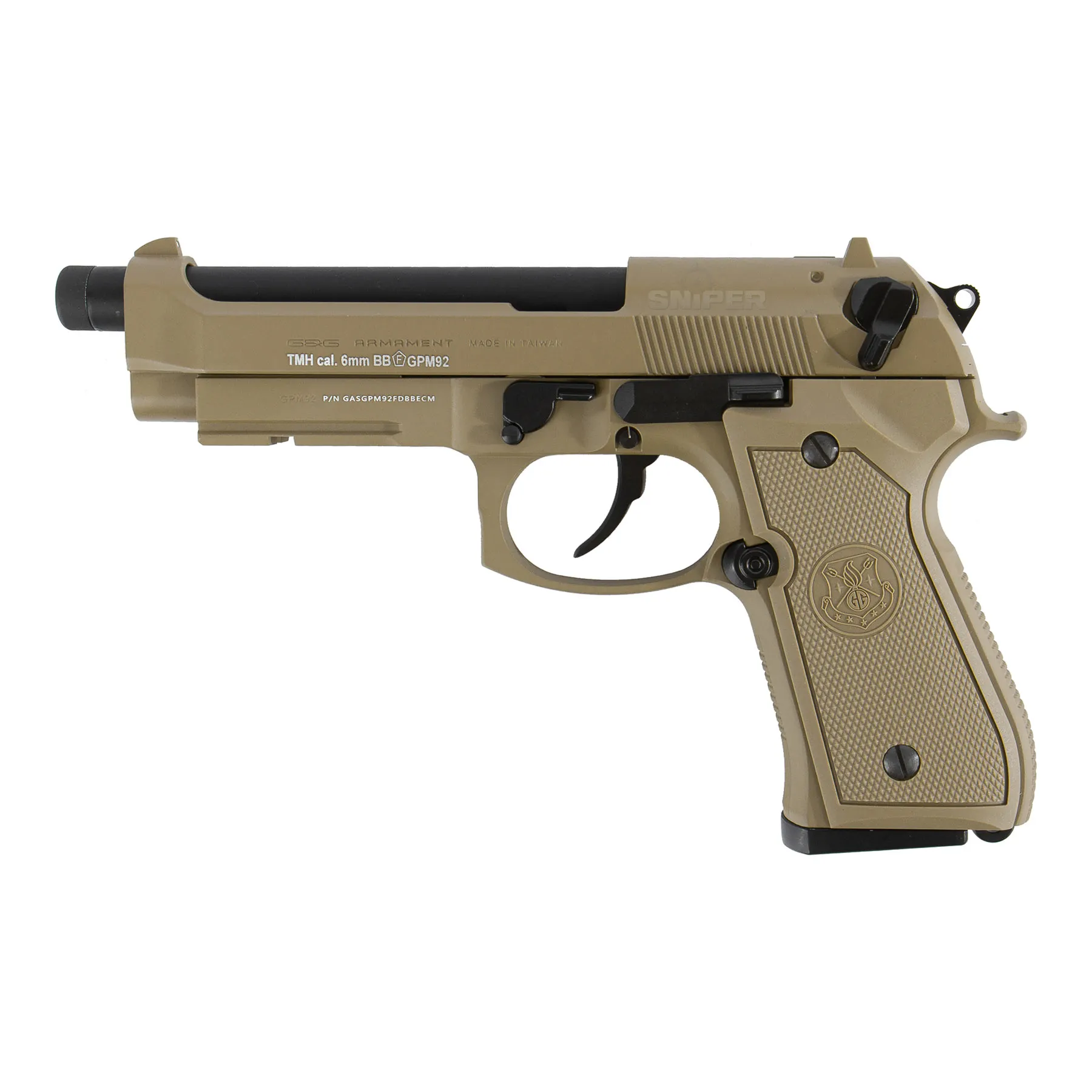 G&G GPM92 MS Full Metal Desert GBB Softair Pistole