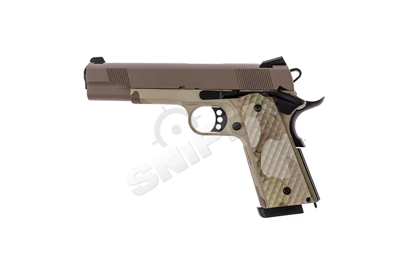 Raven 1911 MEU GBB, Camo/ Tan