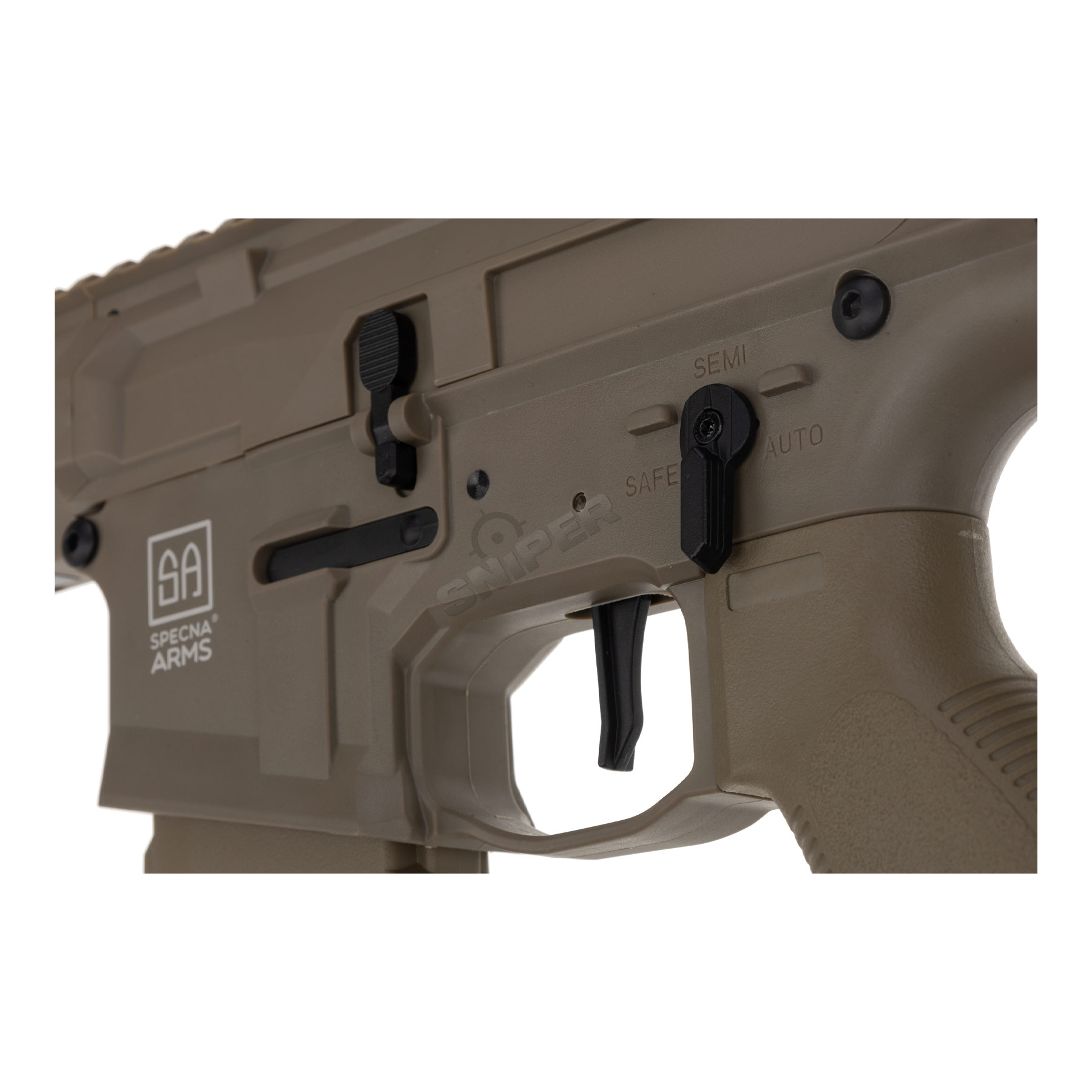 Specna Arms SA-F21 Flex Tuned-Up w/ ETU < 0,5 Joule Softair Gewehr, Tan