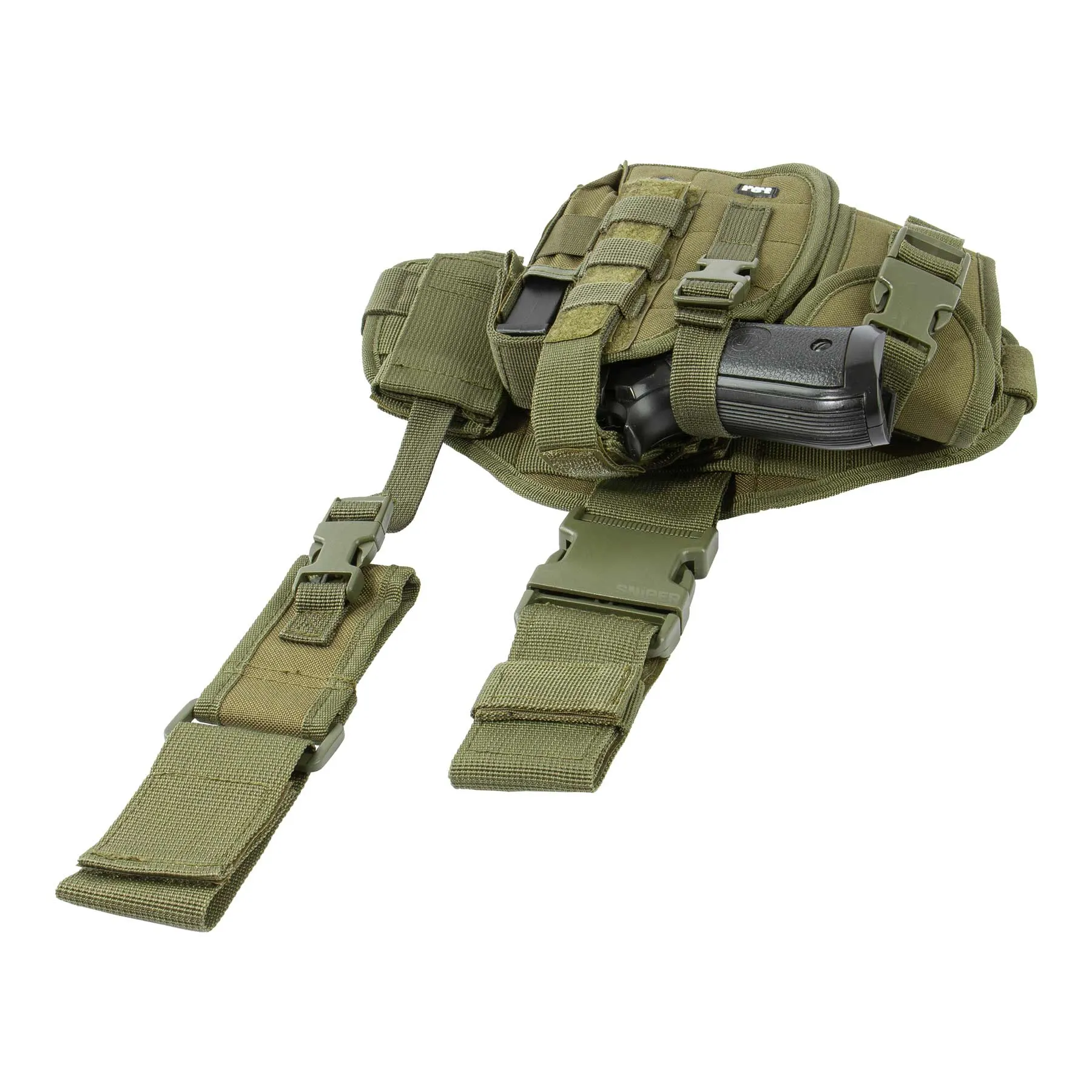 Oberschenkelholster Hip Molle Holster, Green Oberschenkelholster Hip Molle Holster, Green