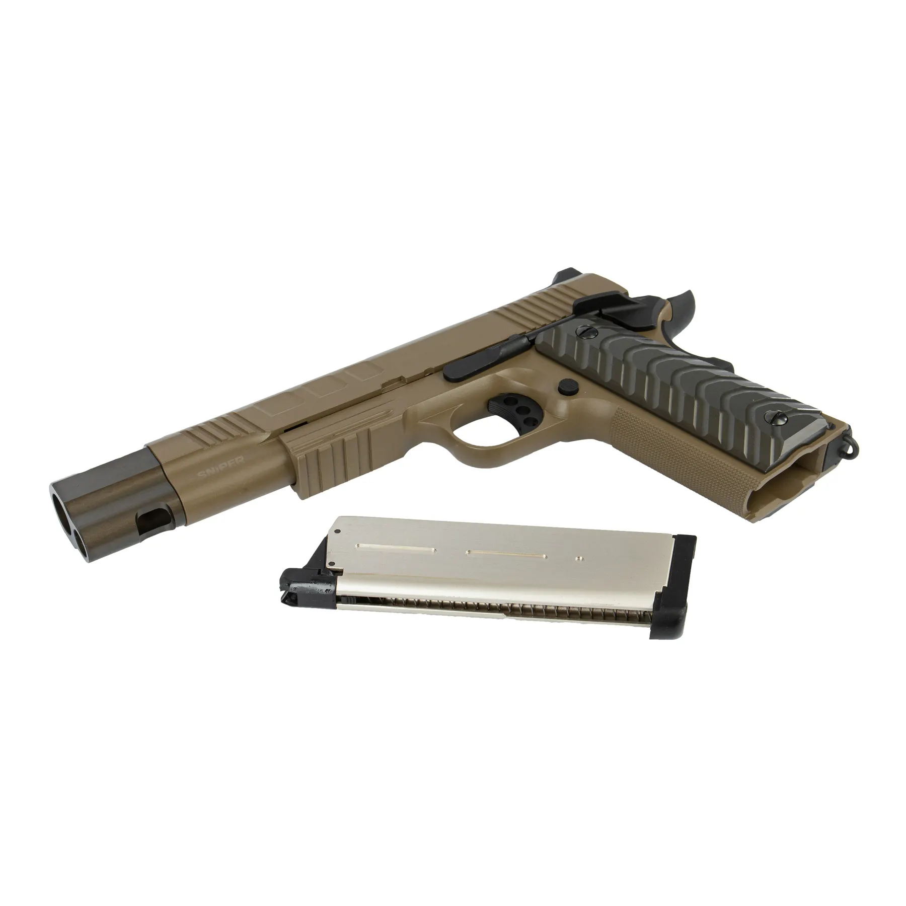 KJ Works KP 16 Full Metal Tan GBB Softair