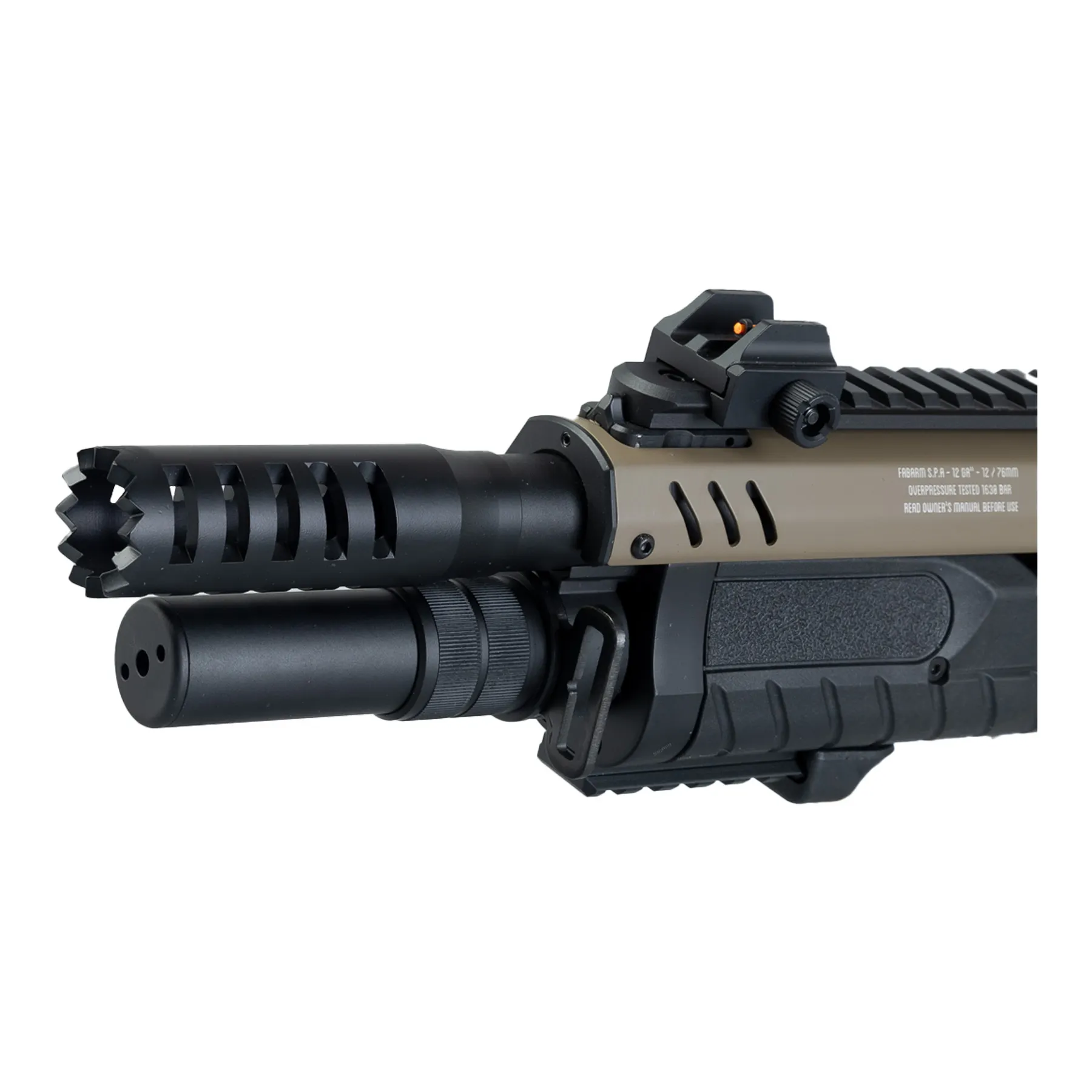 Fabarm STF12 Compact 11" Gas Pumpgun, Flat Earth Fabarm STF12 Compact 11" Gas Pumpgun, Flat Earth