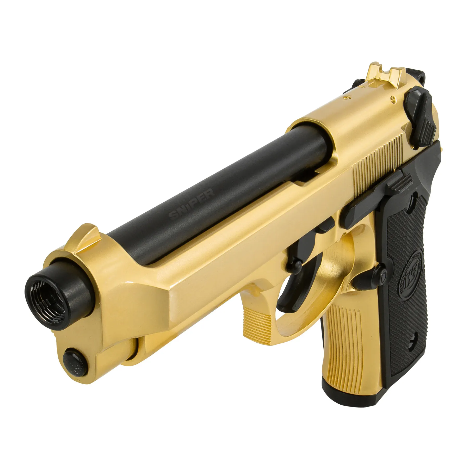 WE M92 Full Metal Gold GBB Softair Pistole