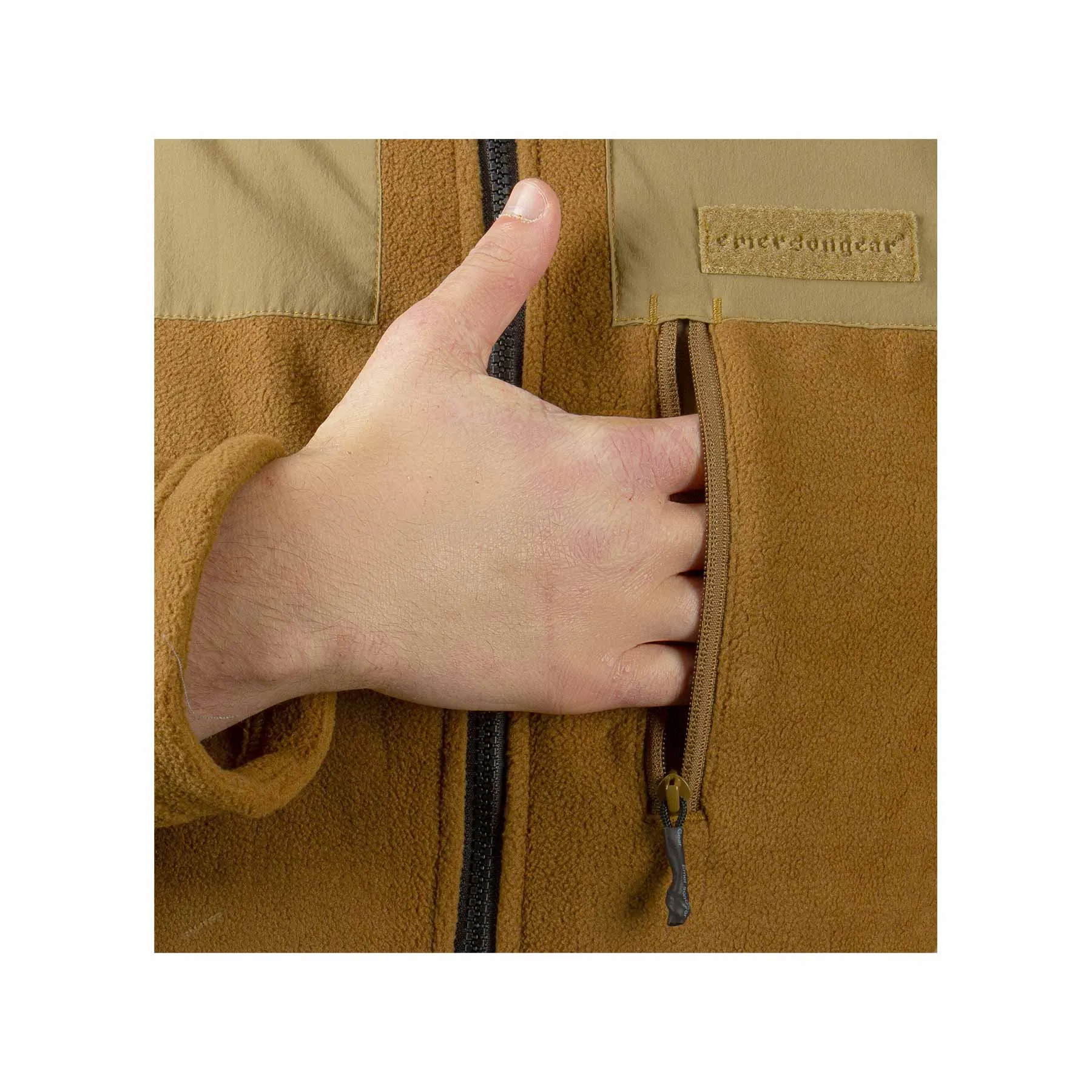Emerson Gear Fleece Jacke, Coyote Brown Emerson Gear Fleece Jacke, Coyote Brown