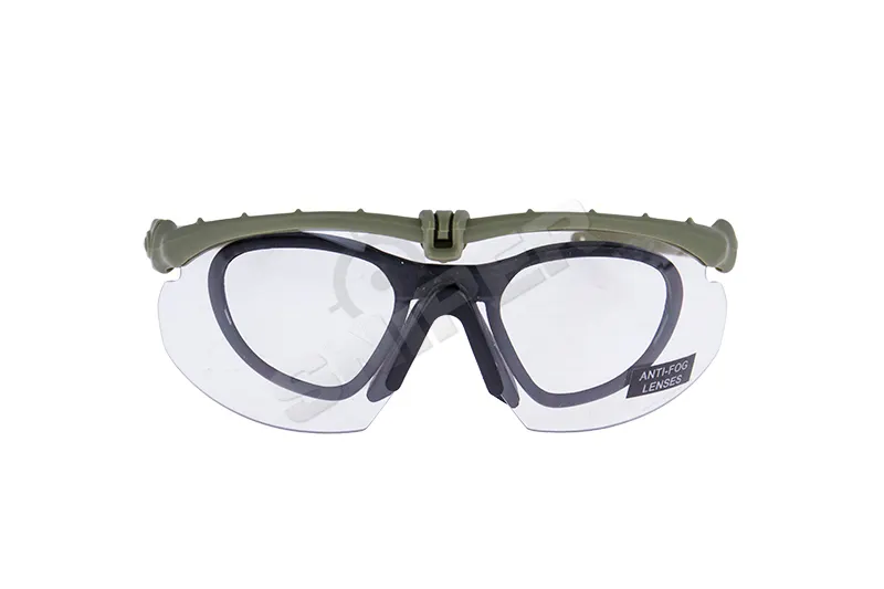 Battle Pro Schutzbrille Set Green, Clear Lens