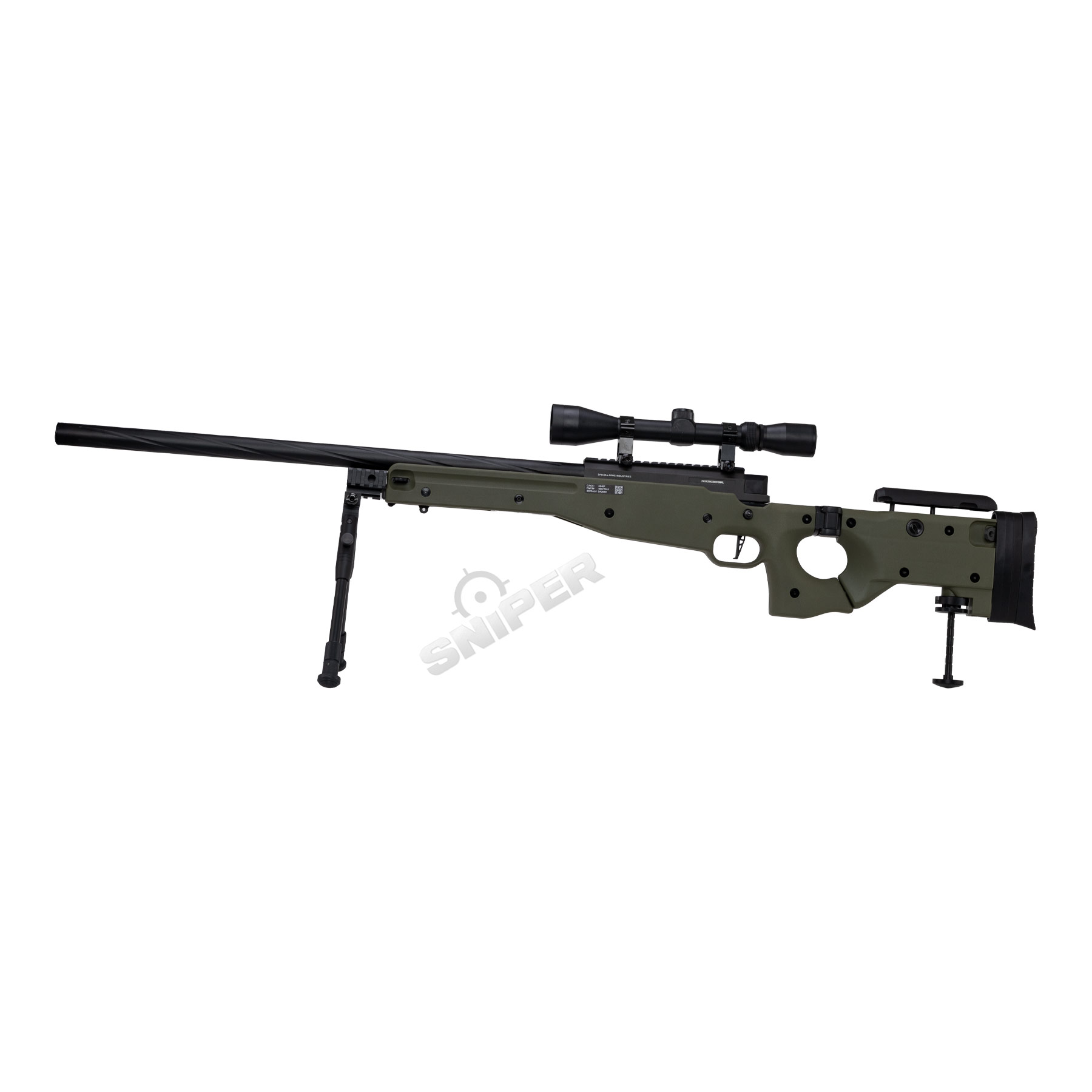 Specna Arms SA-S14 Scharfschützengewehr w/ Scope & Bipod, Olive
