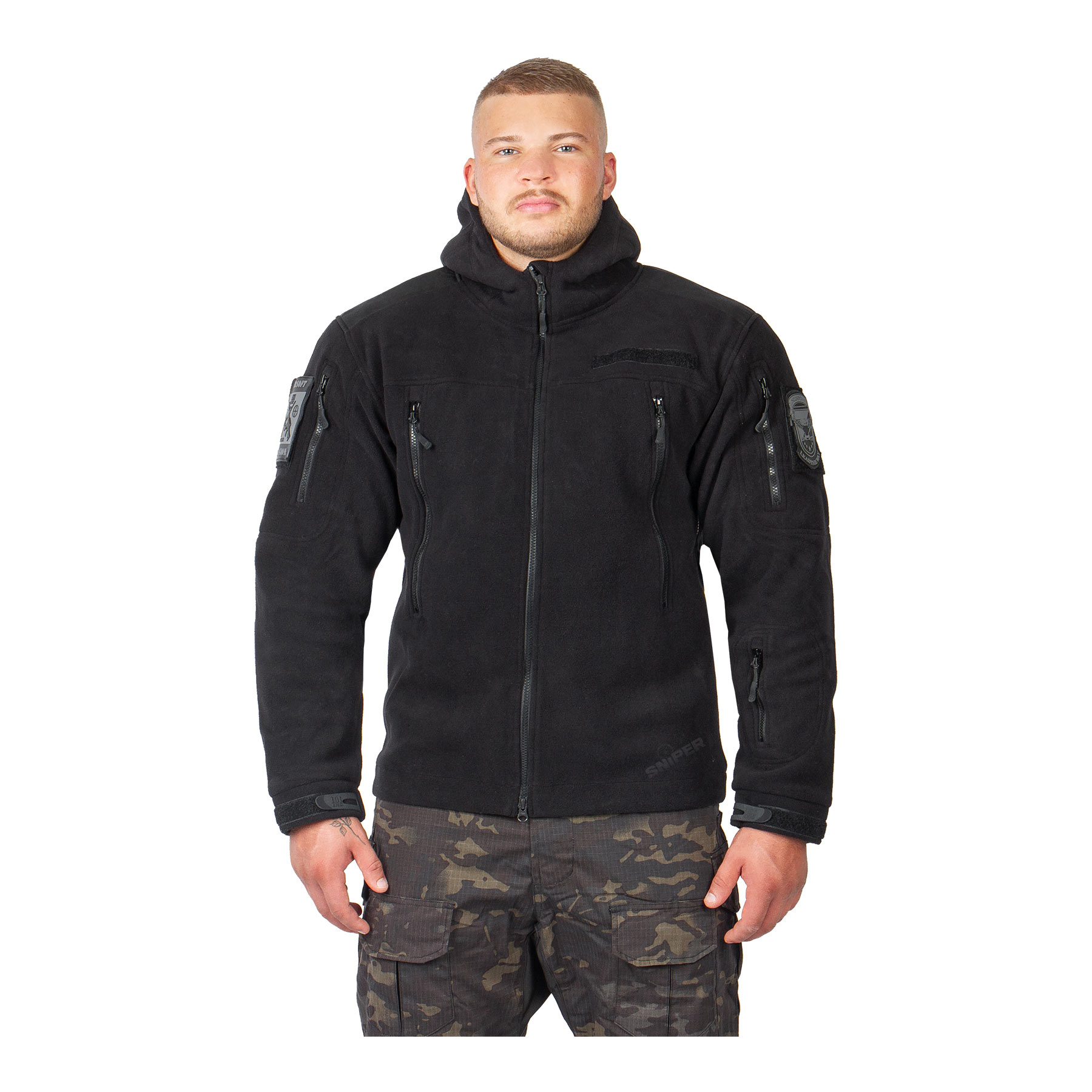 Fleece Jacke, Black