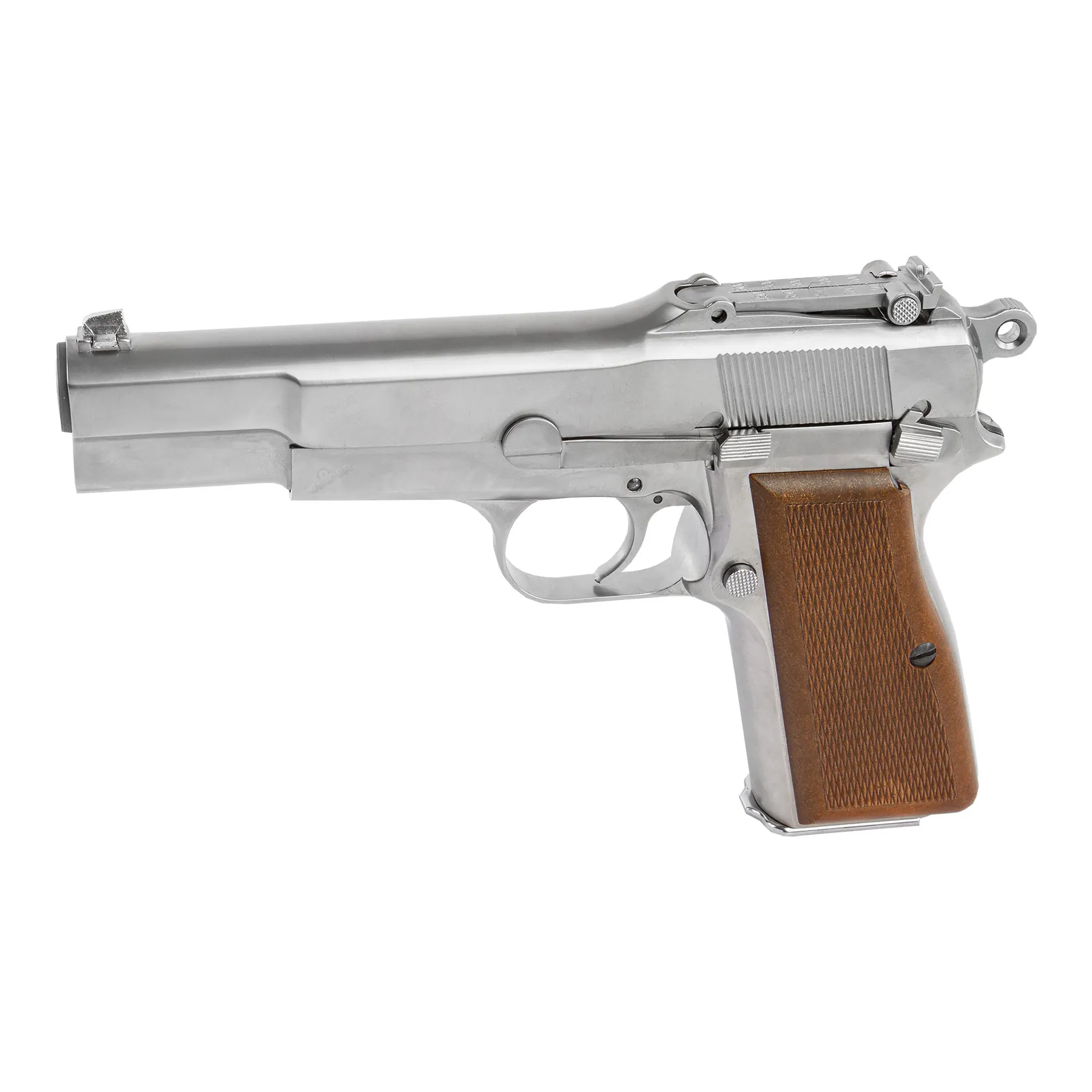 WE Hi-Power Full Metal Silver GBB Softair Pistole