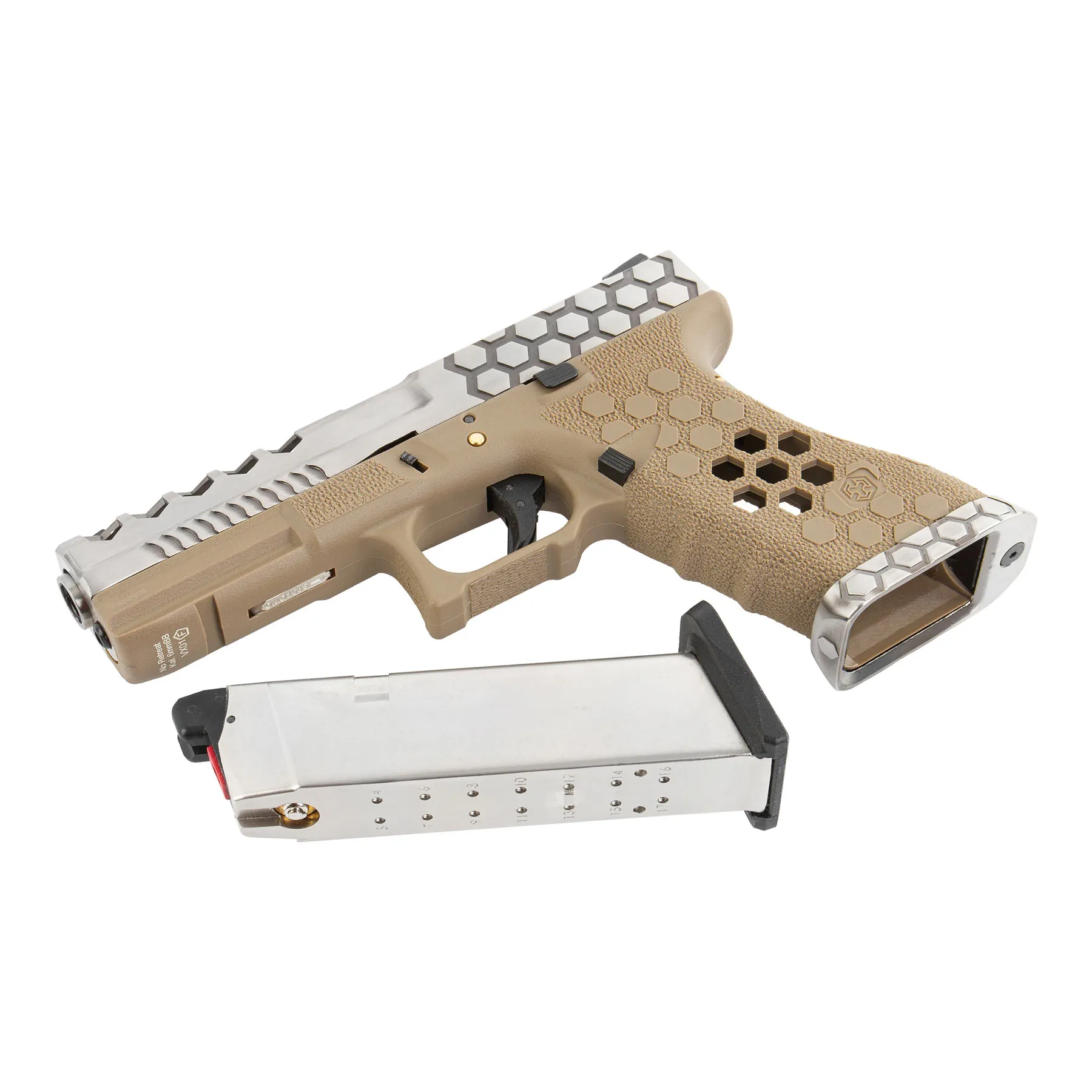 VX0110 Hex Cut Pistol, GBB SAC Custom VX0110 Hex Cut GBB Softair Pistole