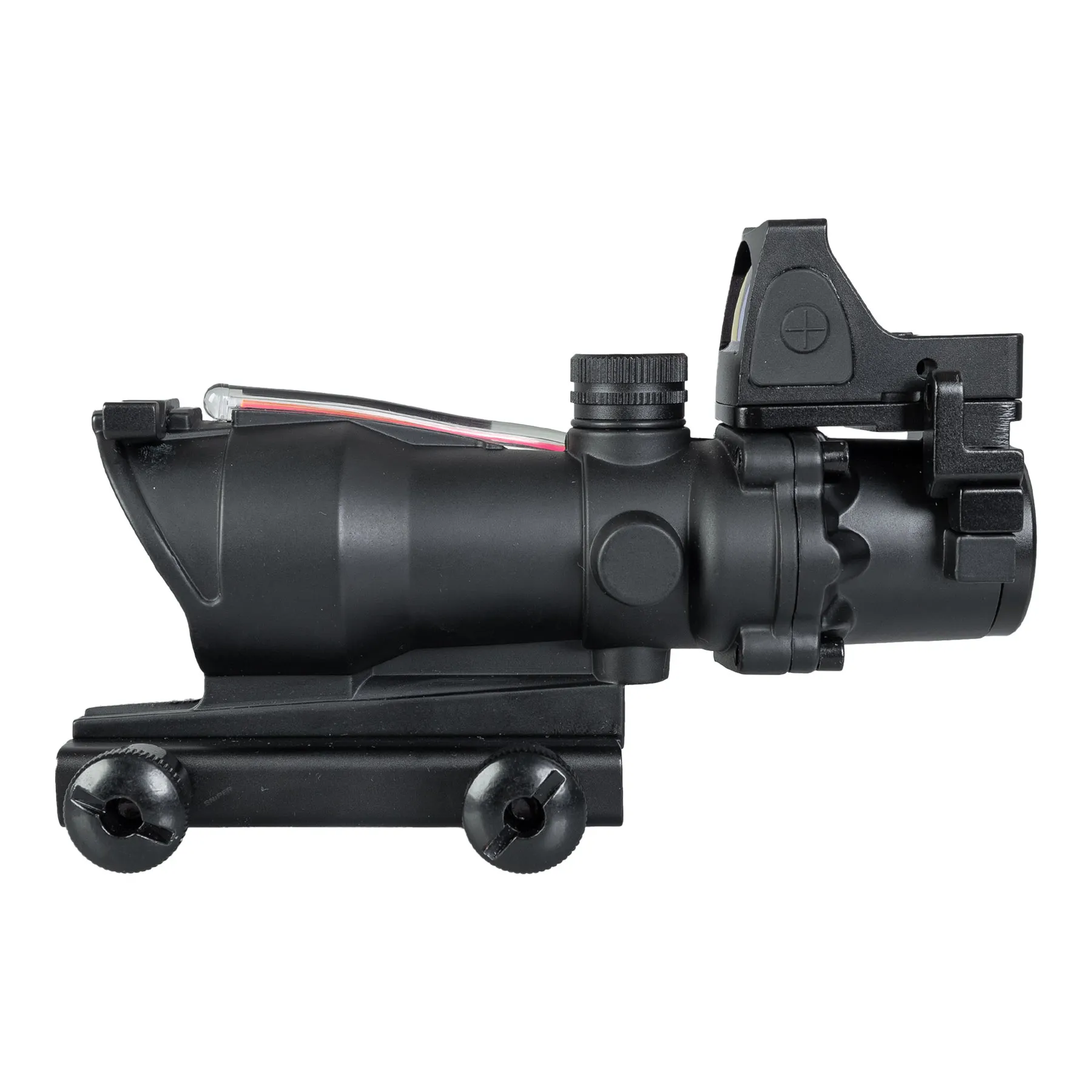 Reapo Fiber Optics 4x32 Visier mit Micro Red Dot, Black