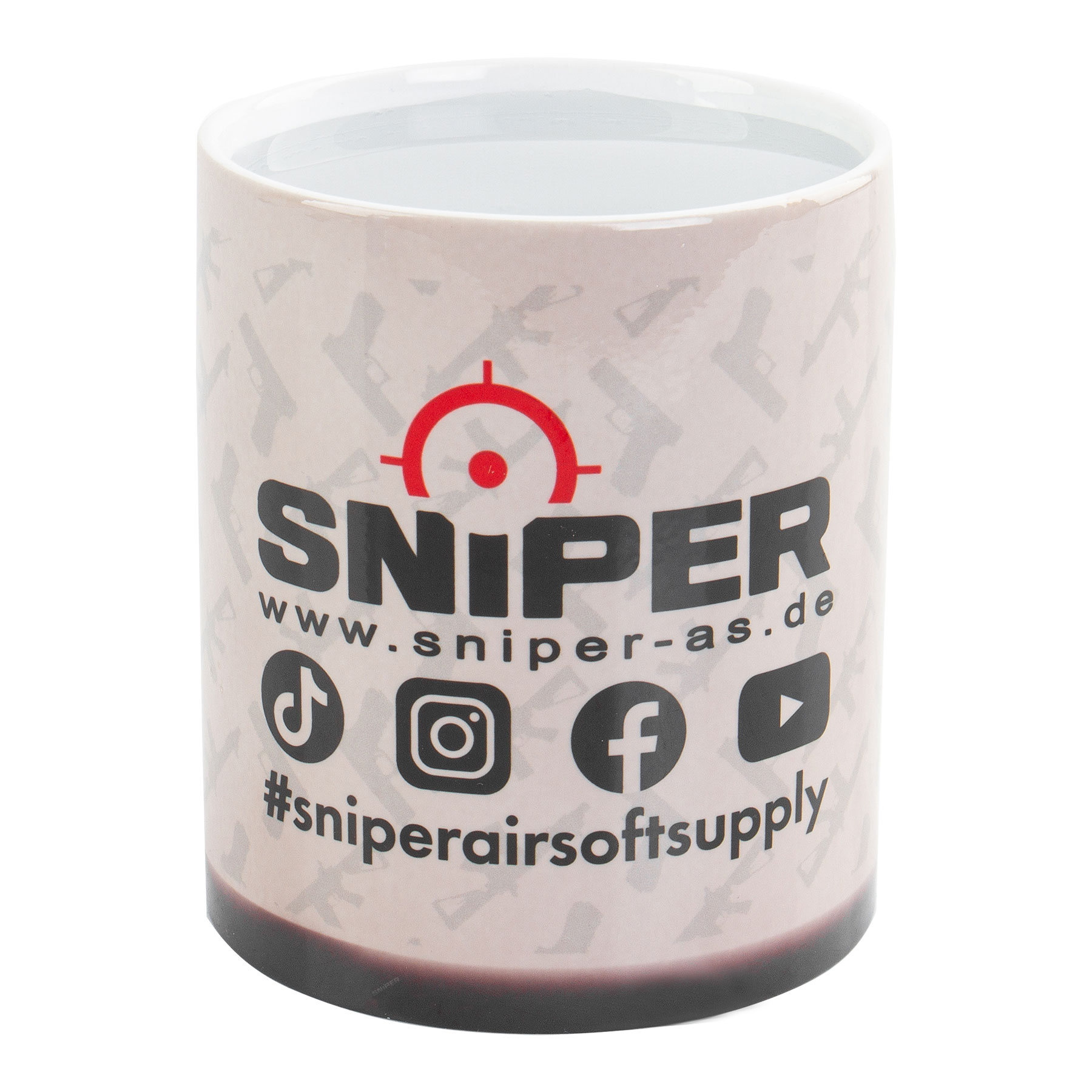 Sniper Fan Zauber Tasse, schwarz / weiß