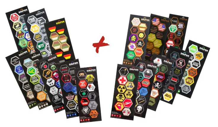 Ultimative Sniper Aufkleber Set #3, Vinyl Hex Decals