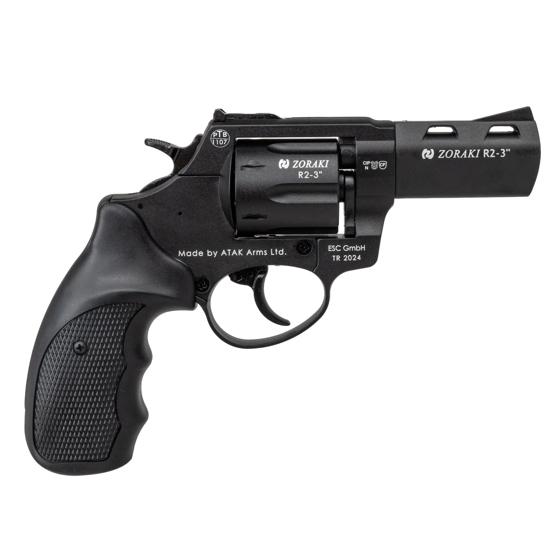 Zoraki R2 3" 9mm R.K. Schreckschussrevolver, Black