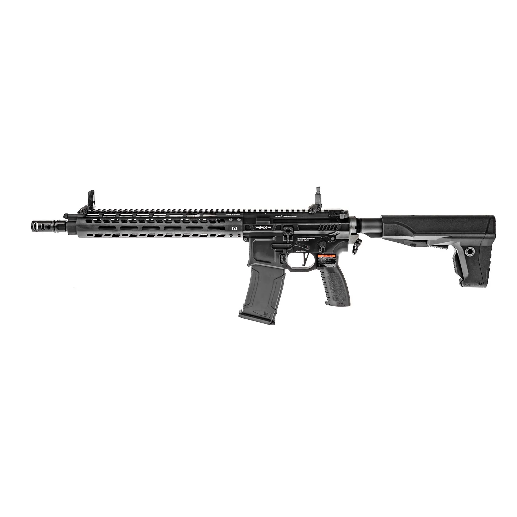 G&G MGCR 556 12" S-GBR GBB Rifle, Black