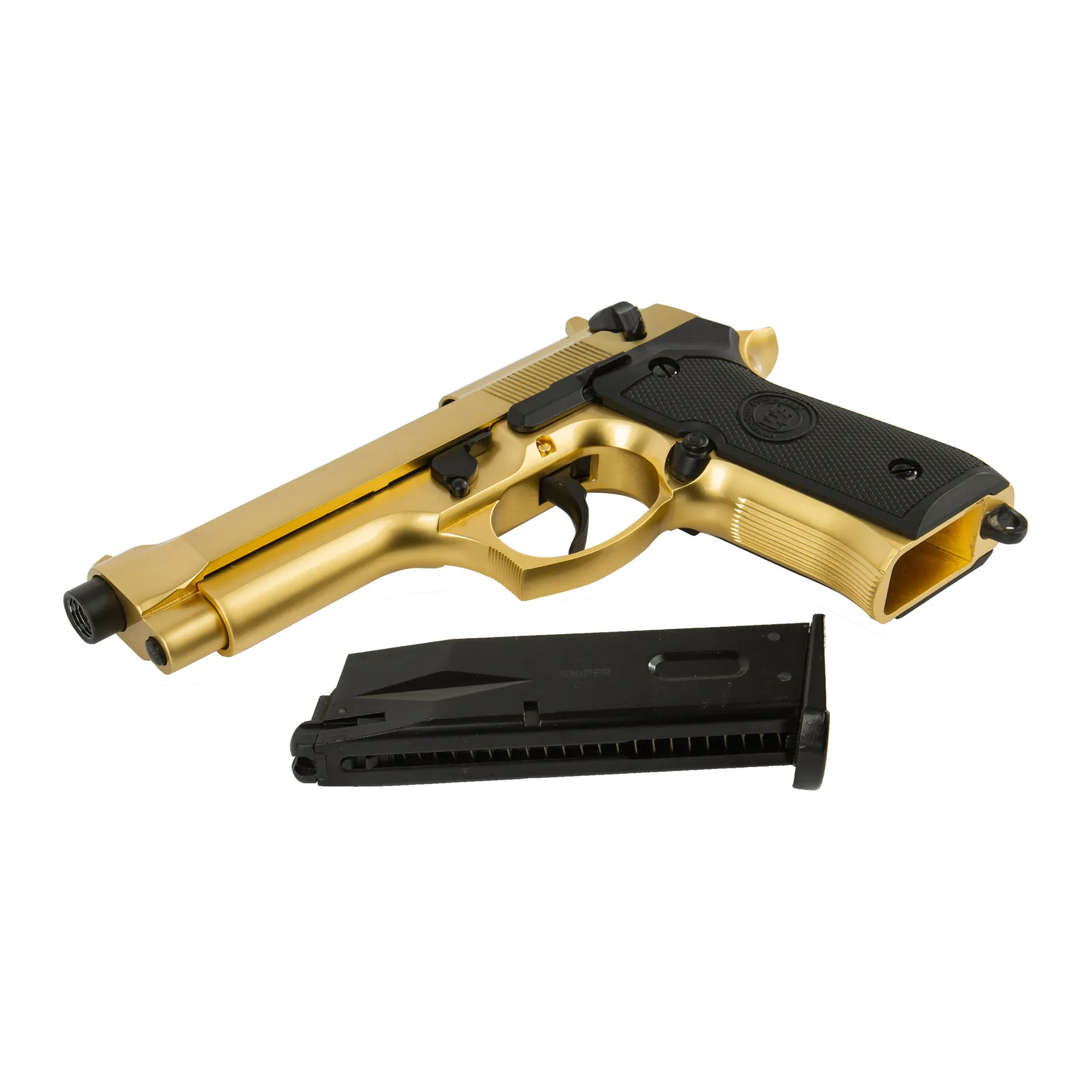 WE M92 Full Metal Gold GBB Softair Pistole