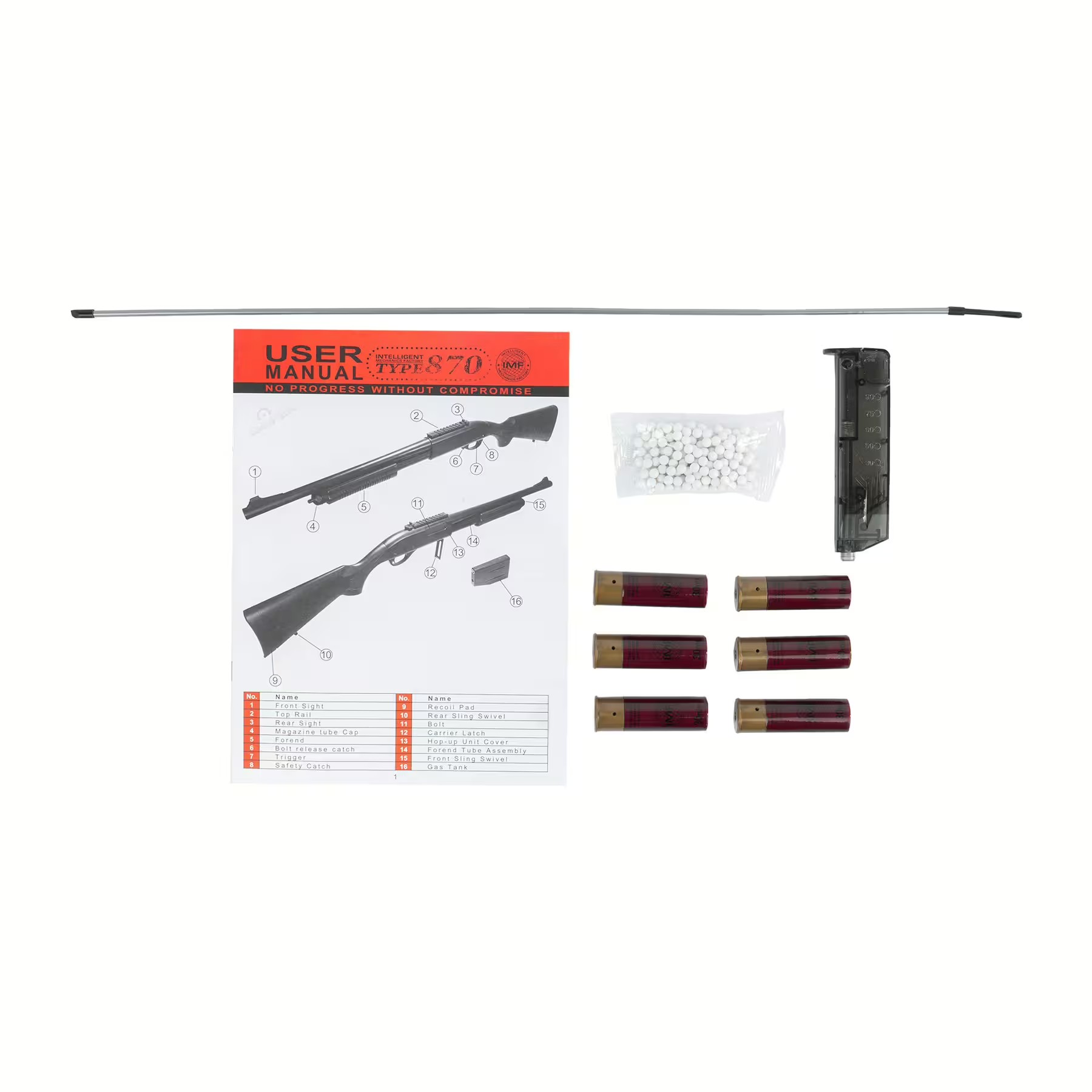 M870 Tri-Shot Action Pumpgun, Black