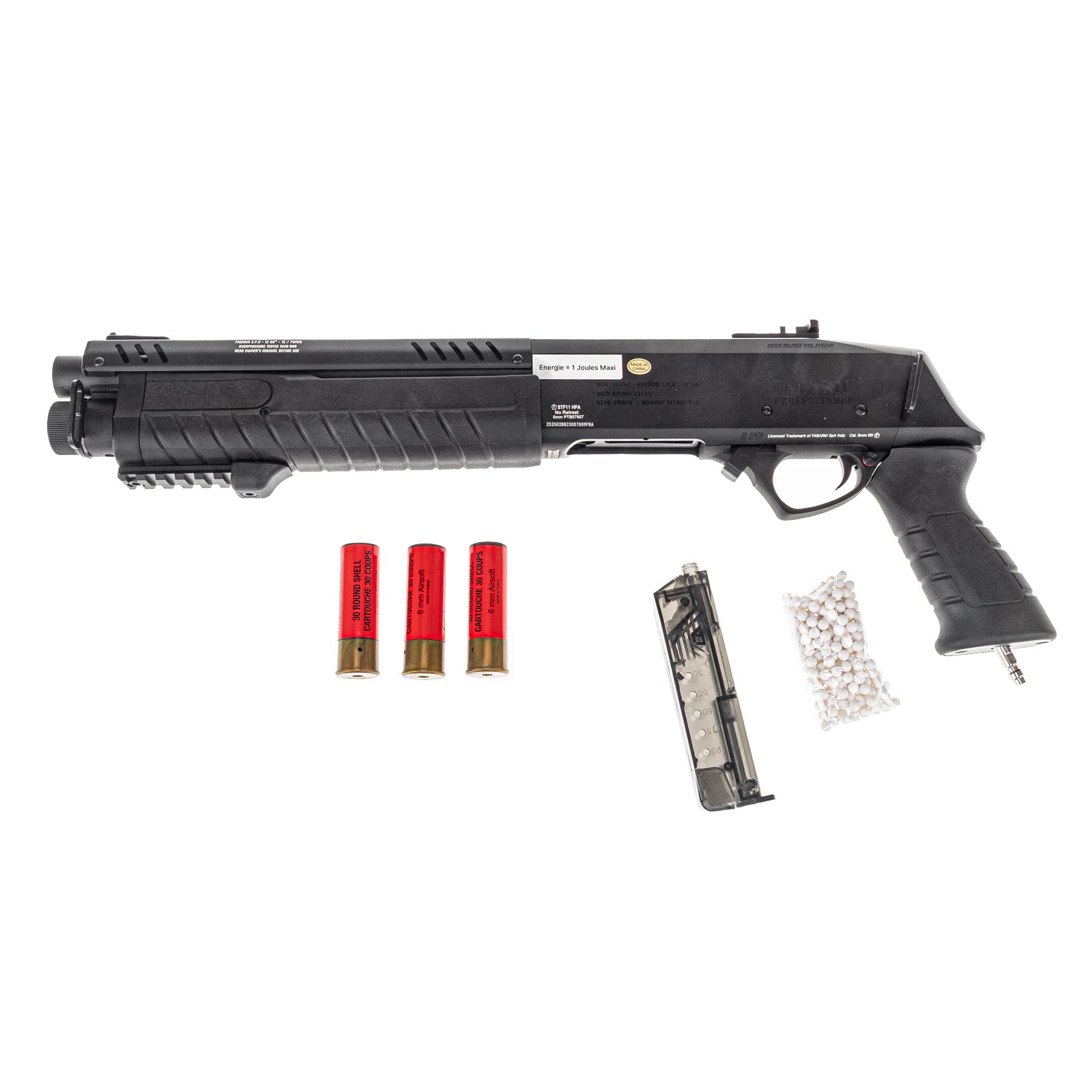 Fabarm STF12 Short Initial 11" HPA Pumpgun, Black
