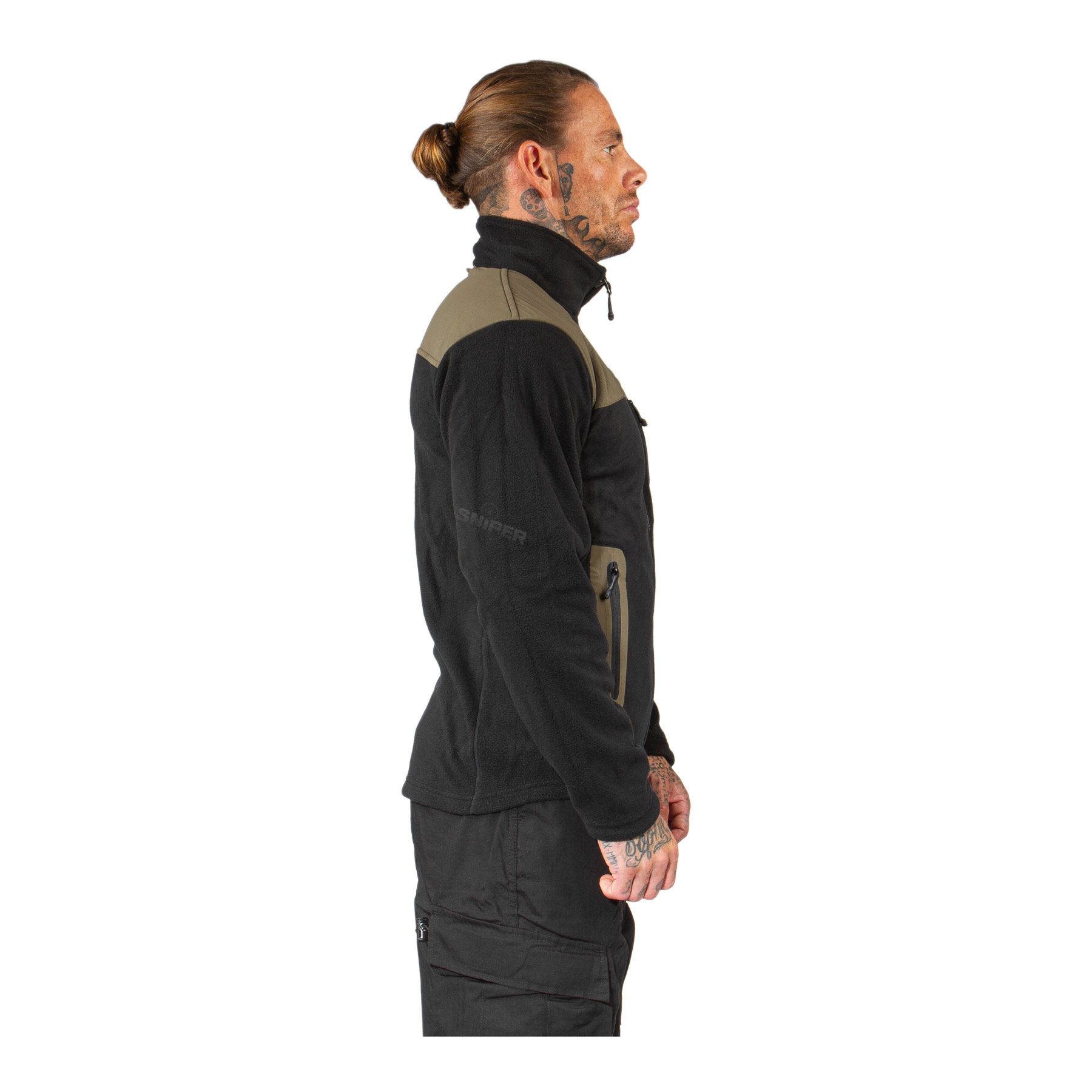 Emerson Gear Fleece Jacke, Tan / Black