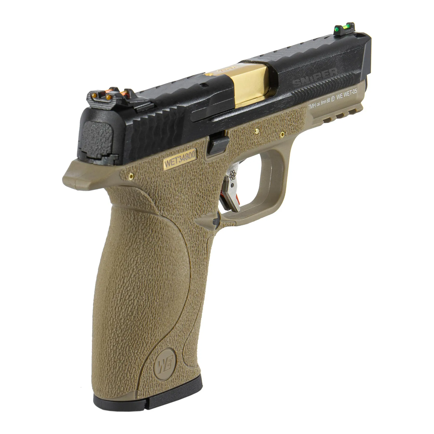 WE WET 05 BK Gold Barrel Full Metal FDE GBB Softair
