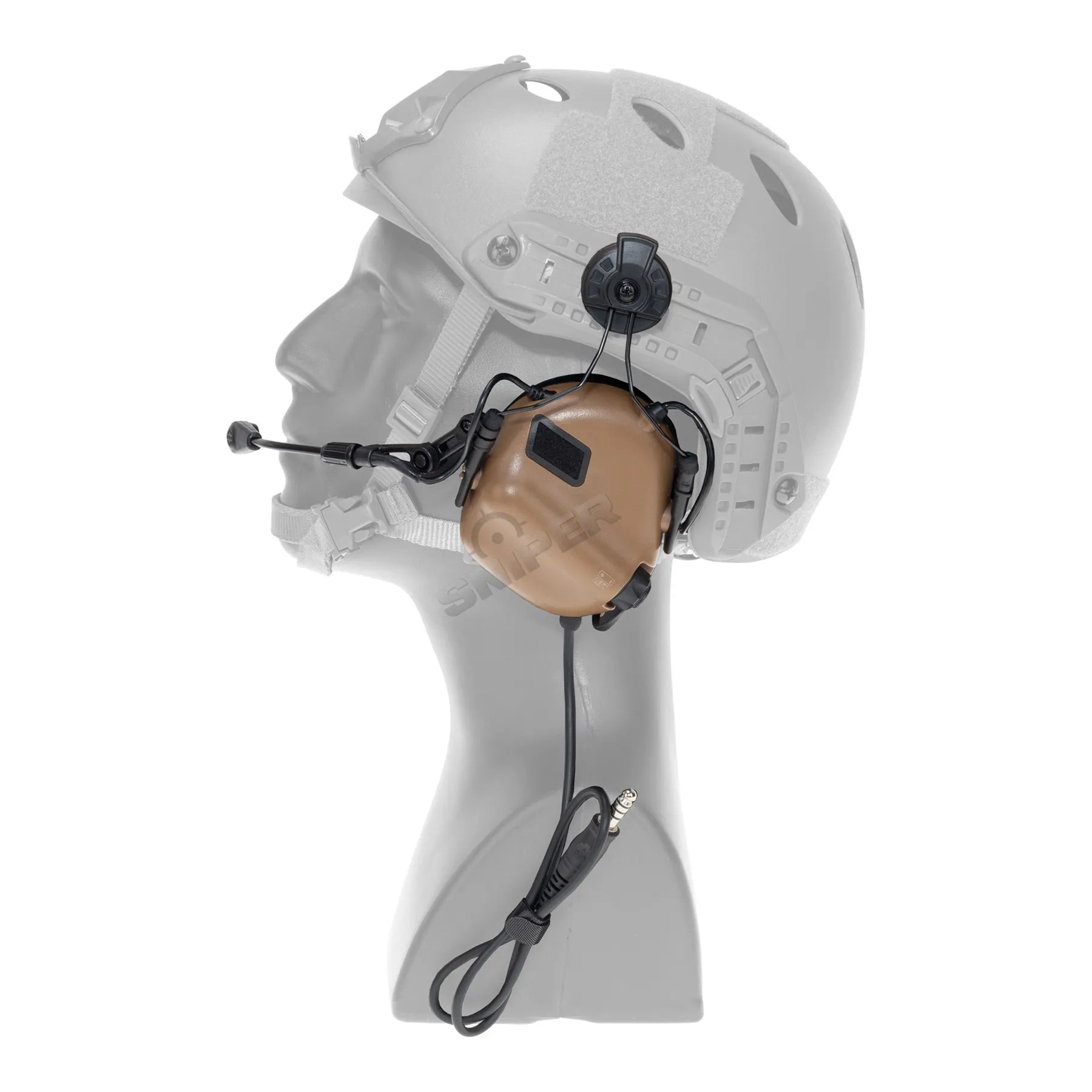 Earmor M32H Active Noise Reduction Headset für ARC Rails, Coyote