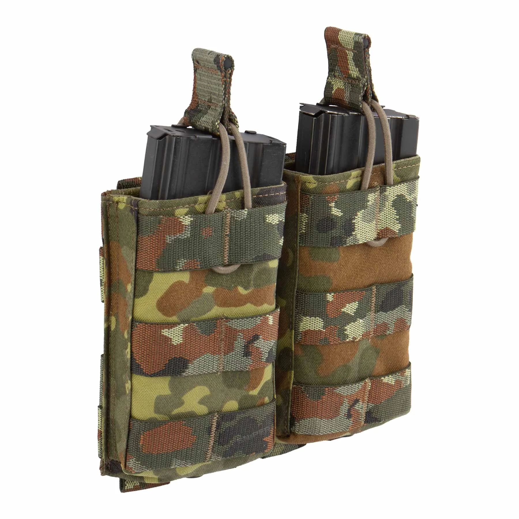 M4 Open Double Mag Pouch Core, Flecktarn