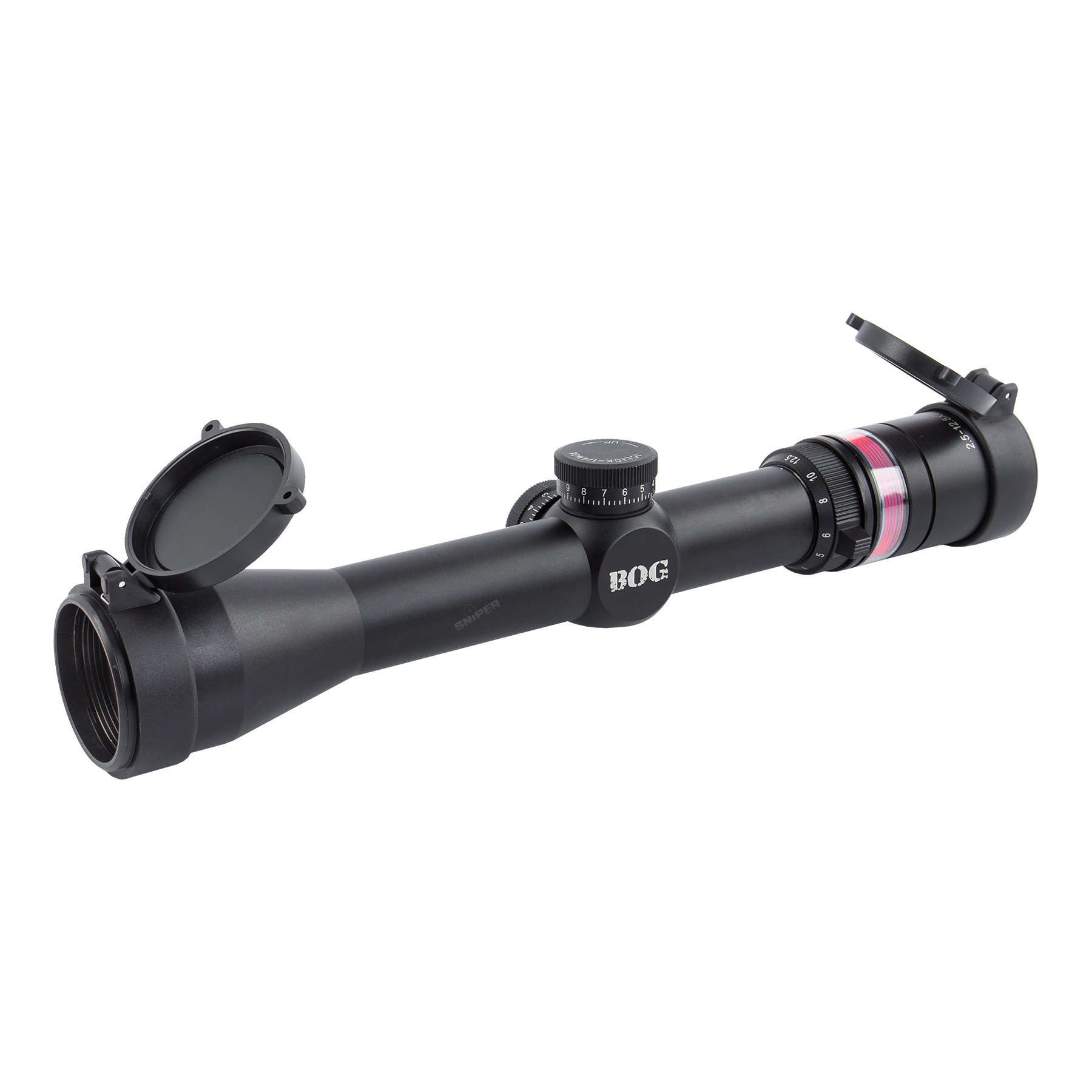 2.5-12x40 Red Solar Zielfernrohr, Black