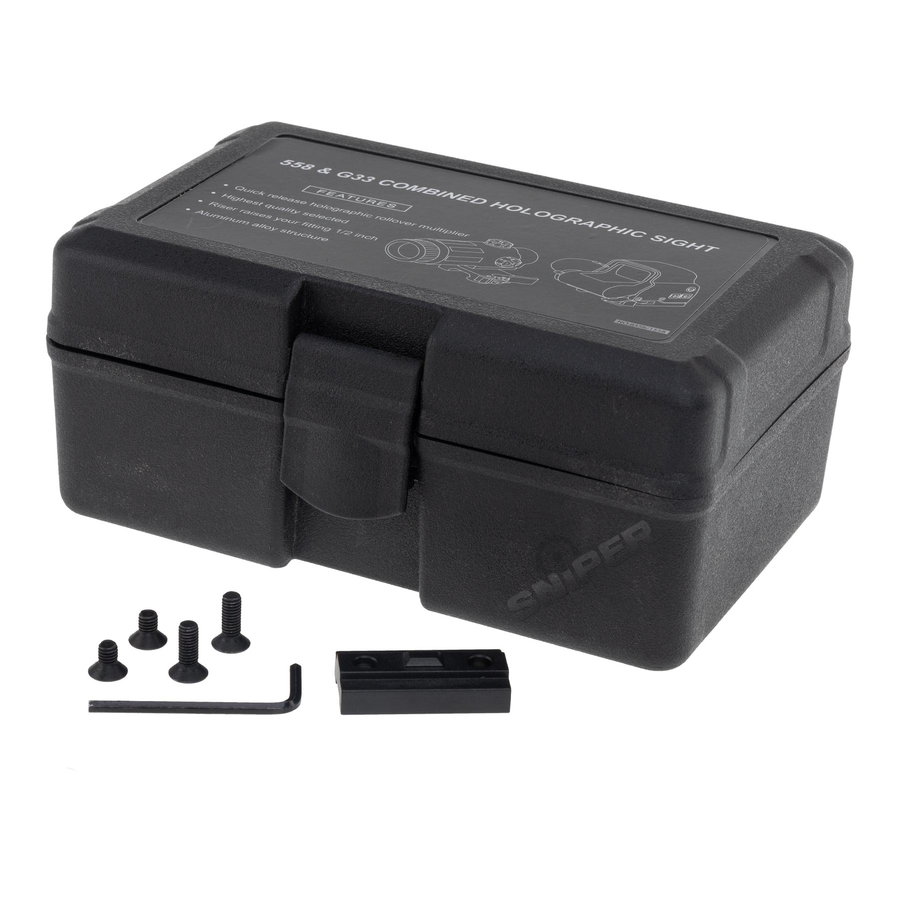 Reapo R558 Holo Red Dot VIsier w/ 3x Magnifier, Black
