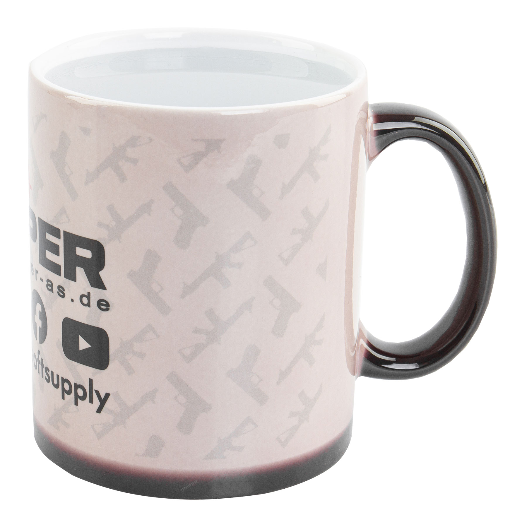 Sniper Fan Zauber Tasse, schwarz / weiß