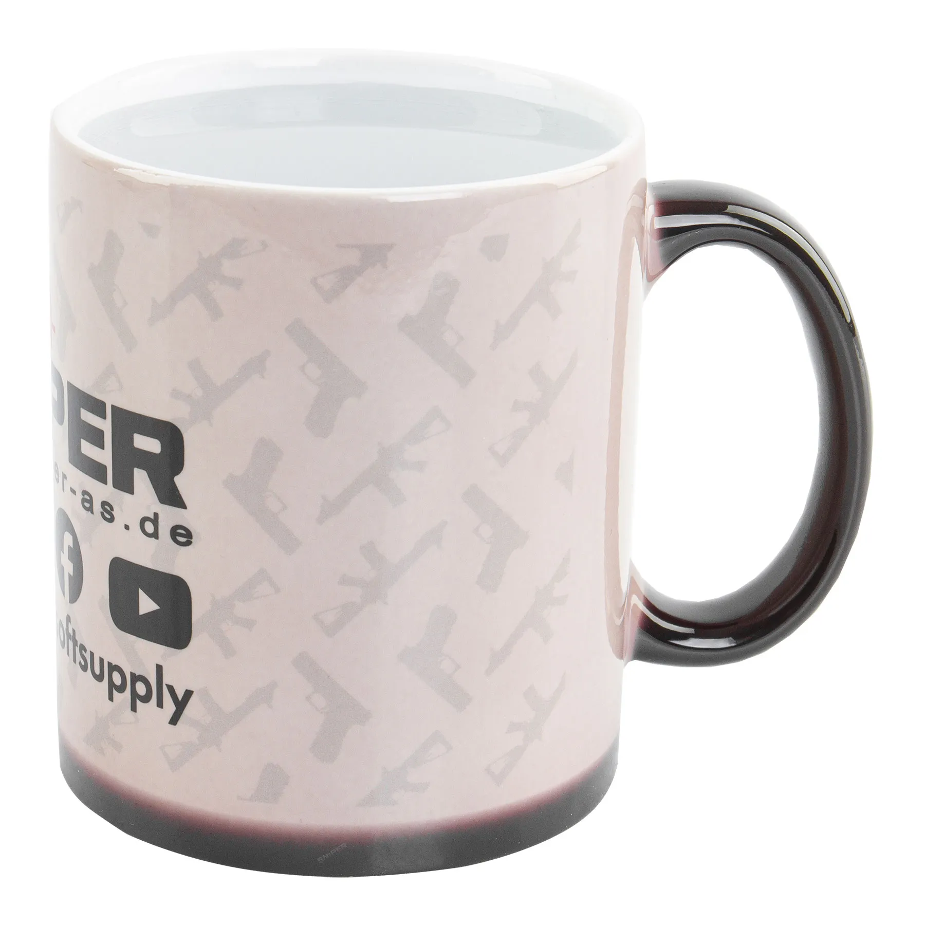 Sniper Fan Zauber Tasse, schwarz / weiß Sniper Fan Zauber Tasse, schwarz / weiß