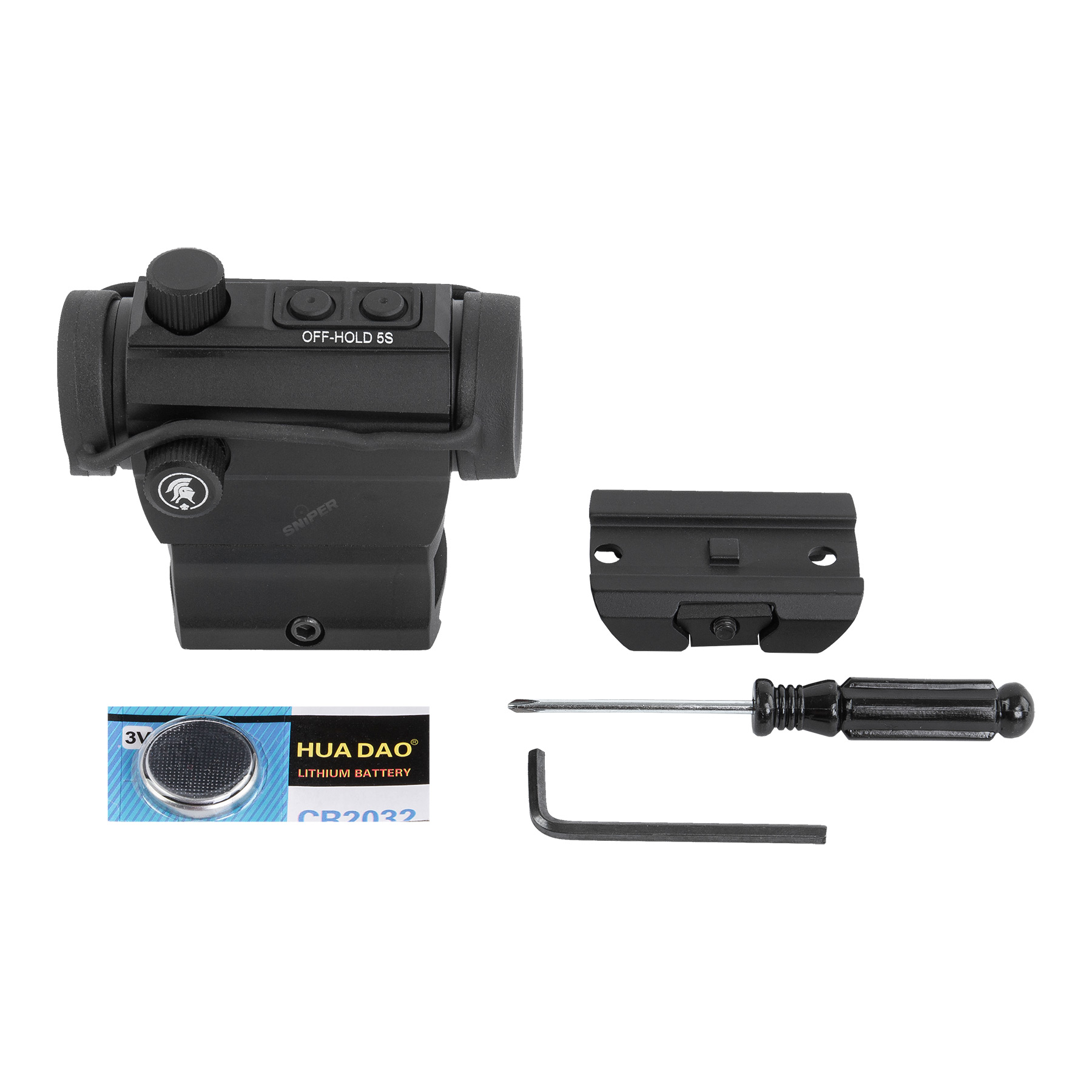 Reflex Micro Red Dot Visier w/ Hi-Mount, Black