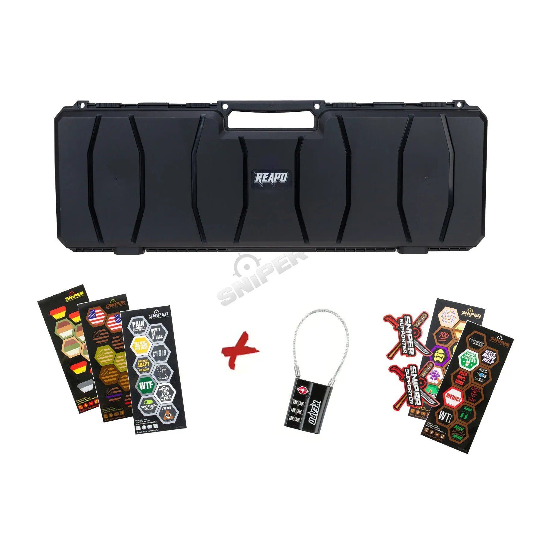 Kofferset - Reapo Wavefoam Waffenkoffer 100x35cm, Black