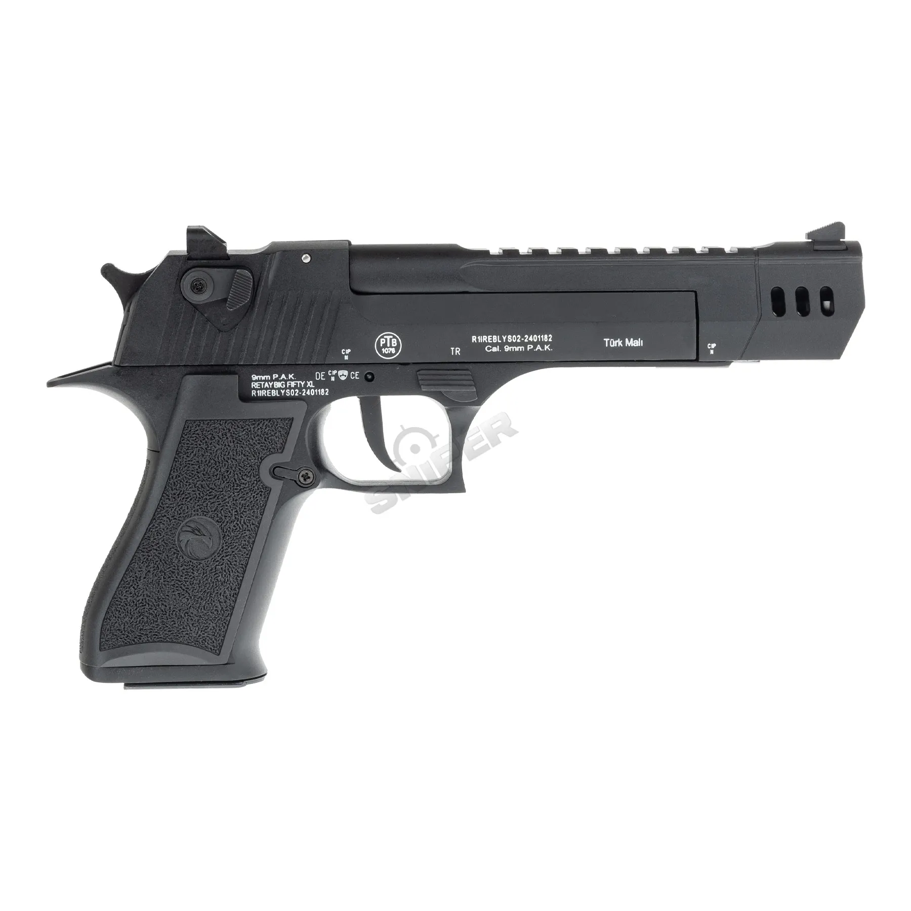 RETAY Big Fifty 9mm P.A.K. Schreckschusspistole, Black RETAY Big Fifty 9mm P.A.K. Schreckschusspistole, Black